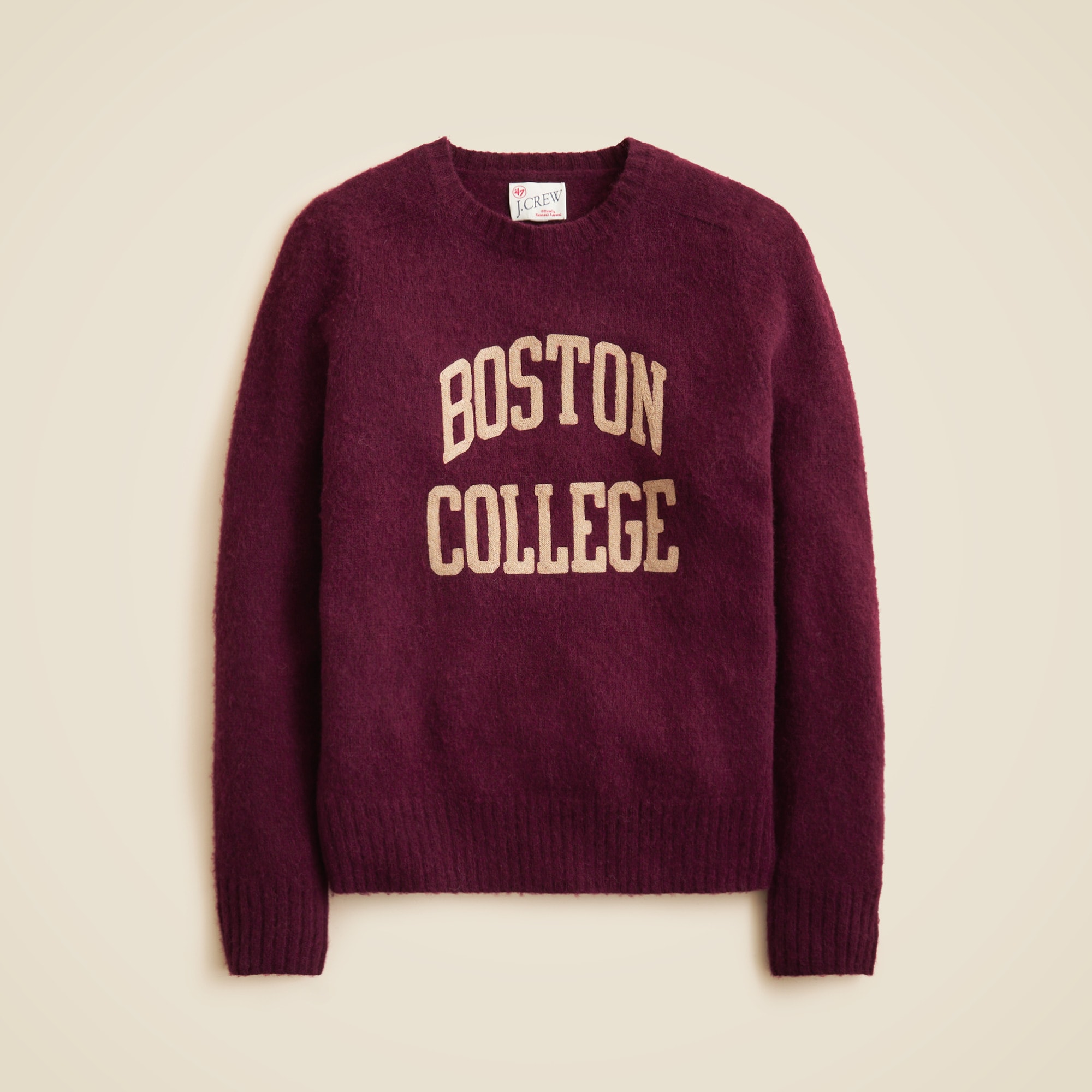 '47 X J.Crew brushed wool Boston College sweater