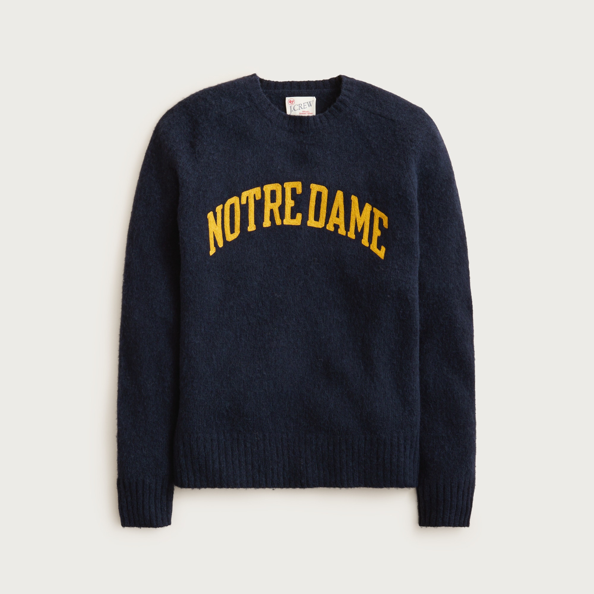  '47 X J.Crew brushed wool Notre Dame sweater