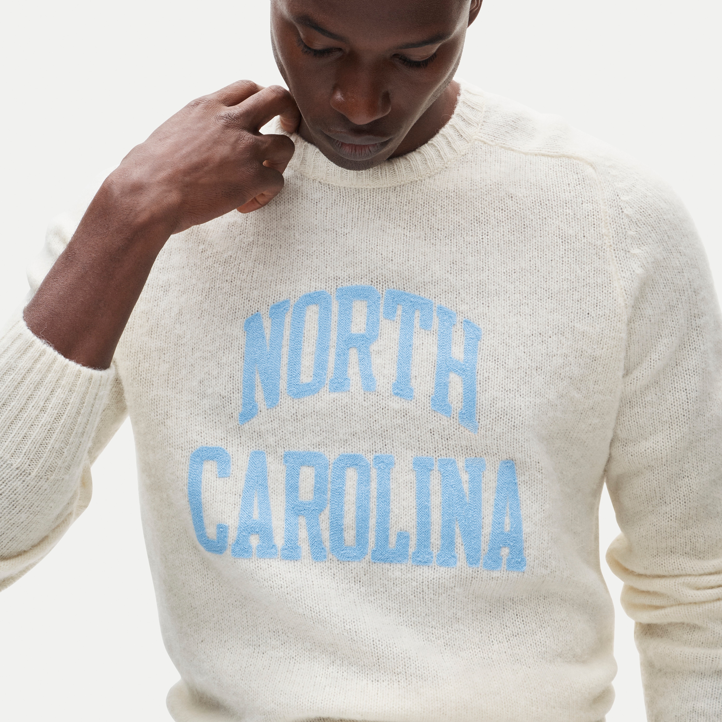 '47 x J.Crew brushed wool North Carolina sweater