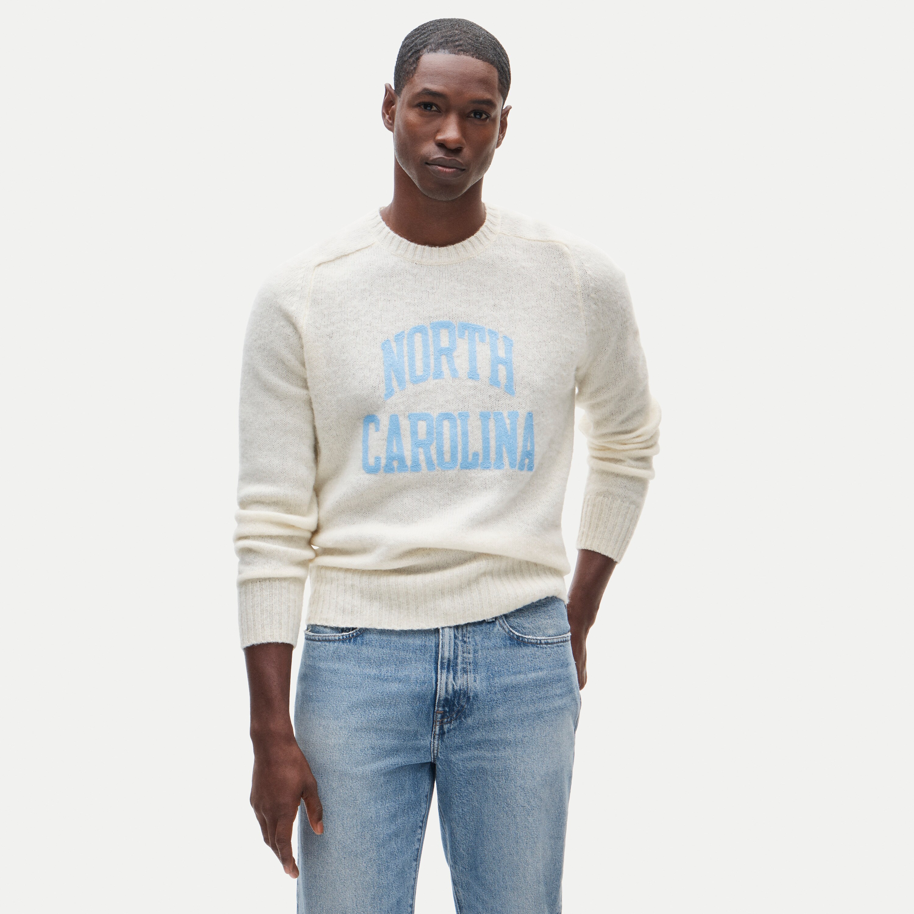 '47 X J.Crew brushed wool North Carolina sweater