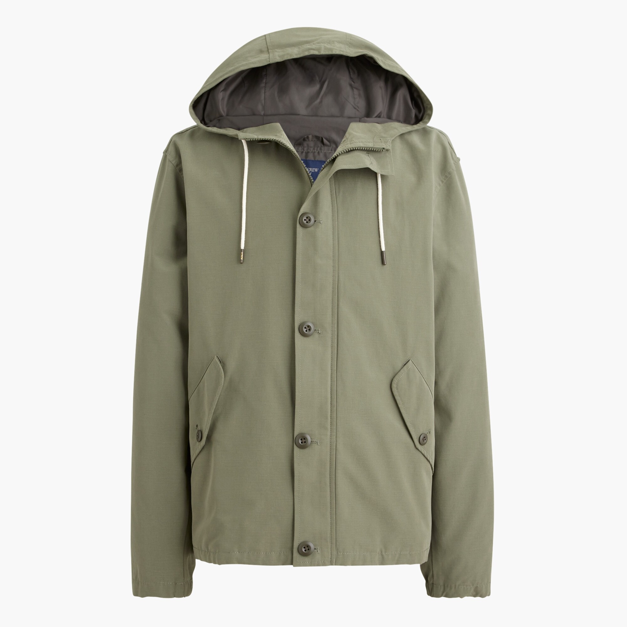 Cotton-blend hooded jacket
