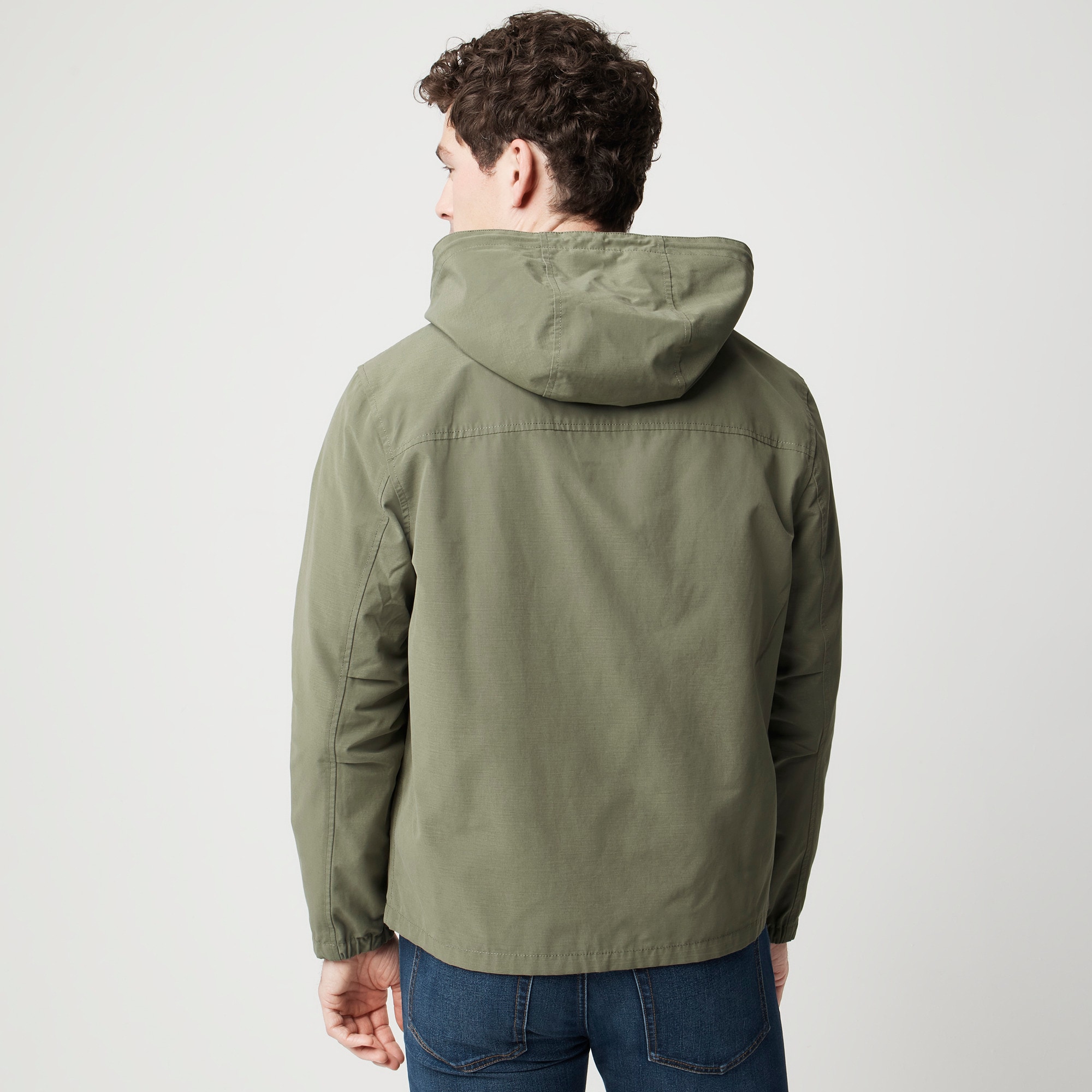 Cotton-blend hooded jacket