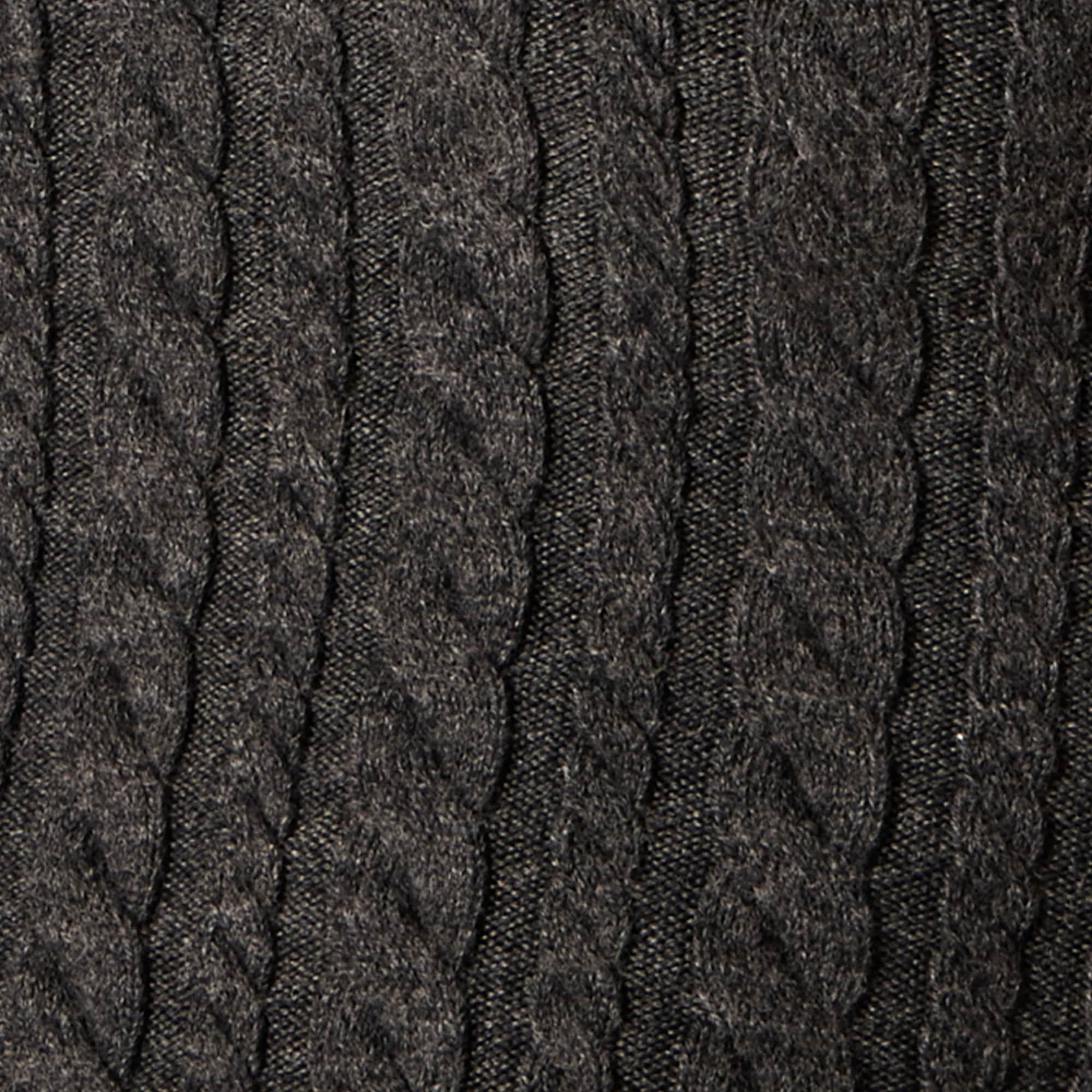 Cable-knit tube top in merino wool