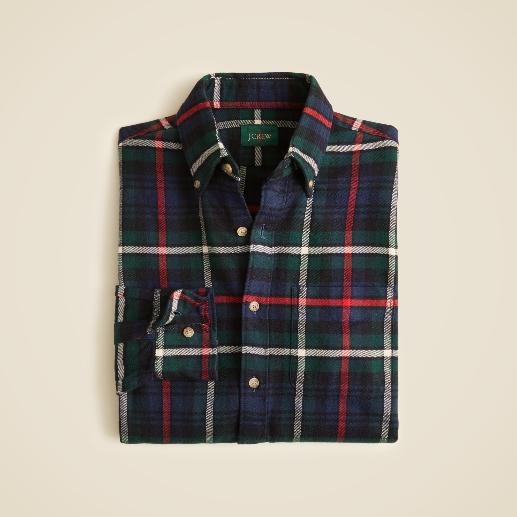 Midweight Flannel Shirt With Button-down Collar For Men | J.Crew