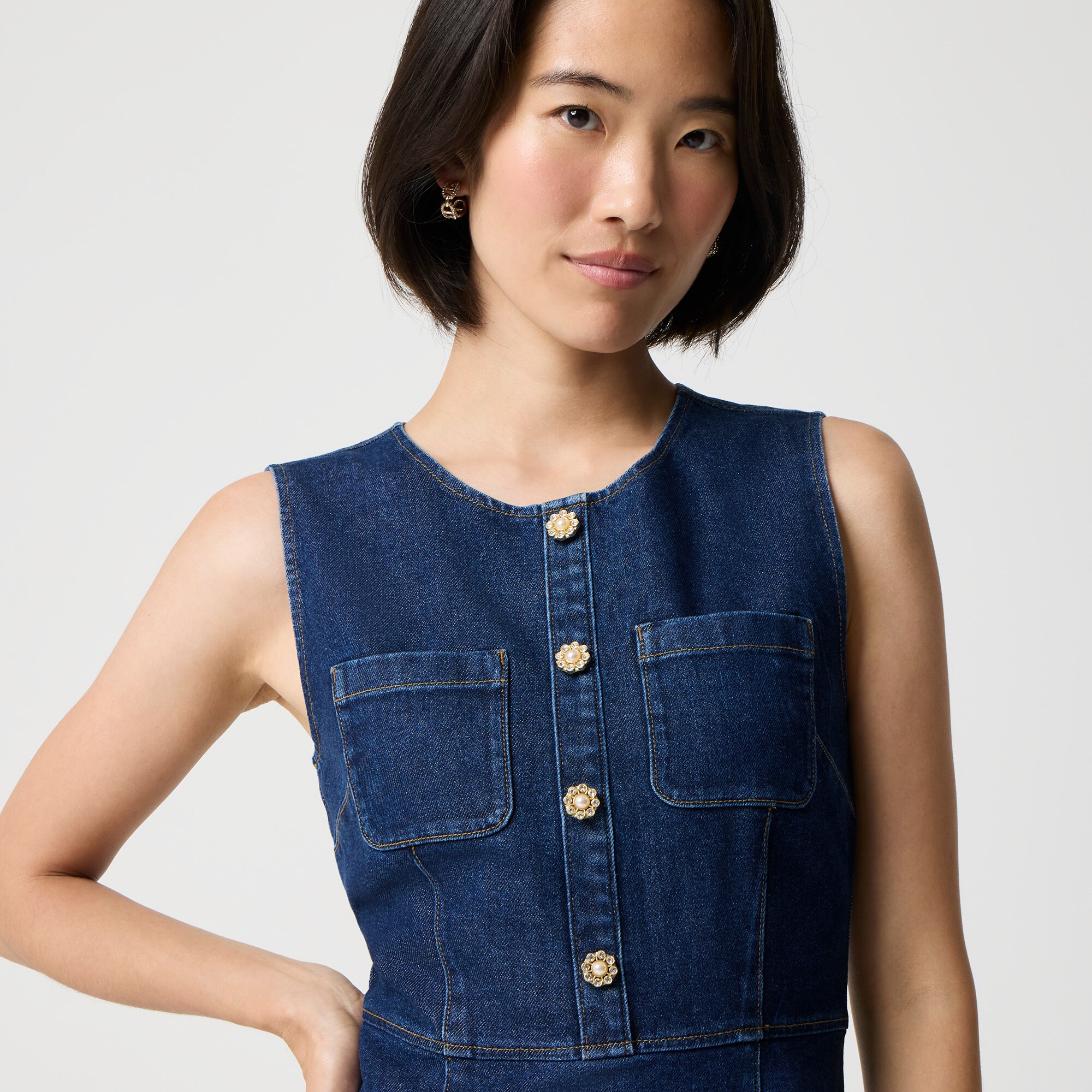 Denim mini dress