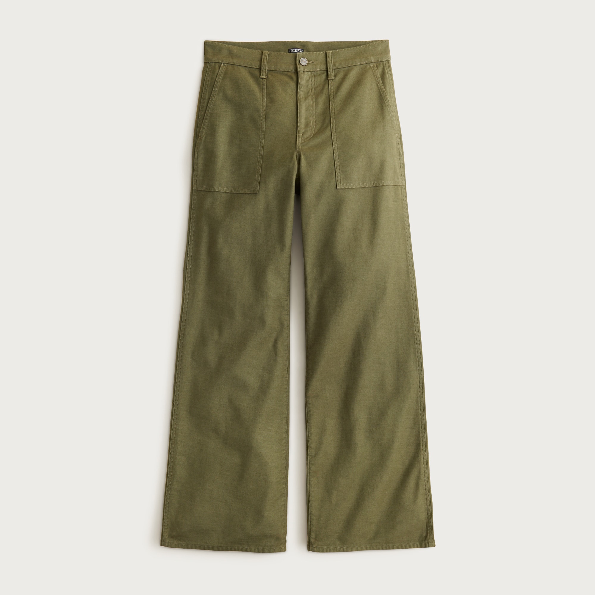 Camp-pocket wide-leg pant