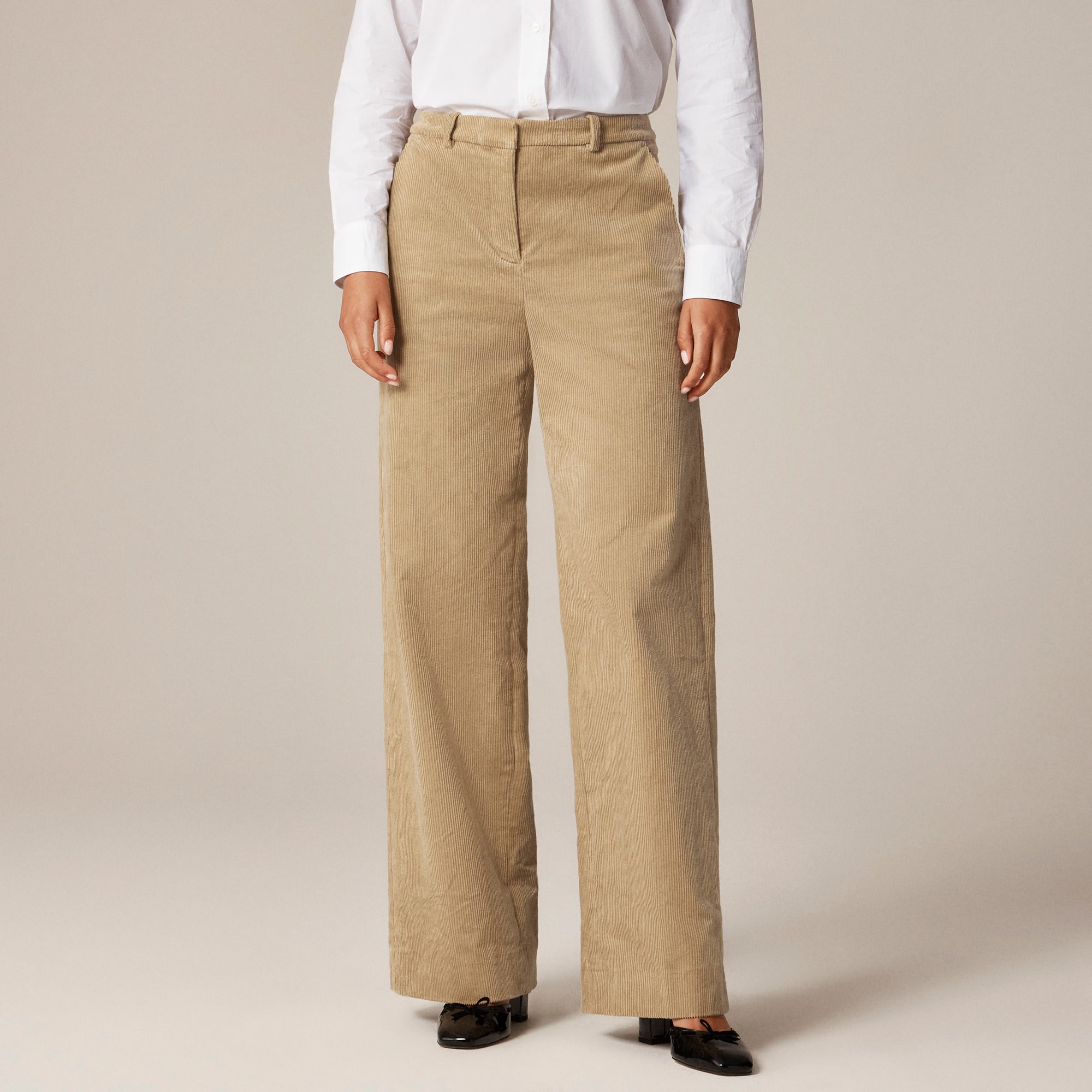 Wide-leg trouser in stretch corduroy