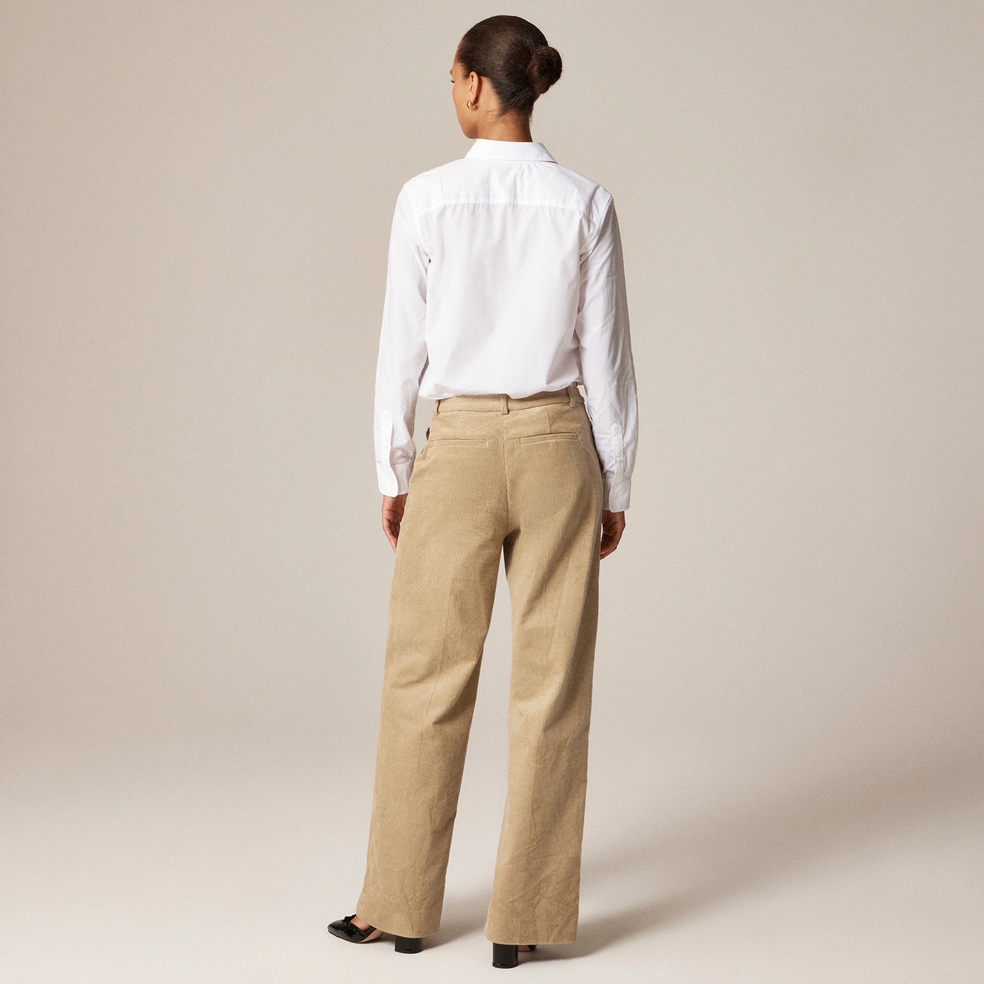 Wide-leg trouser in stretch corduroy