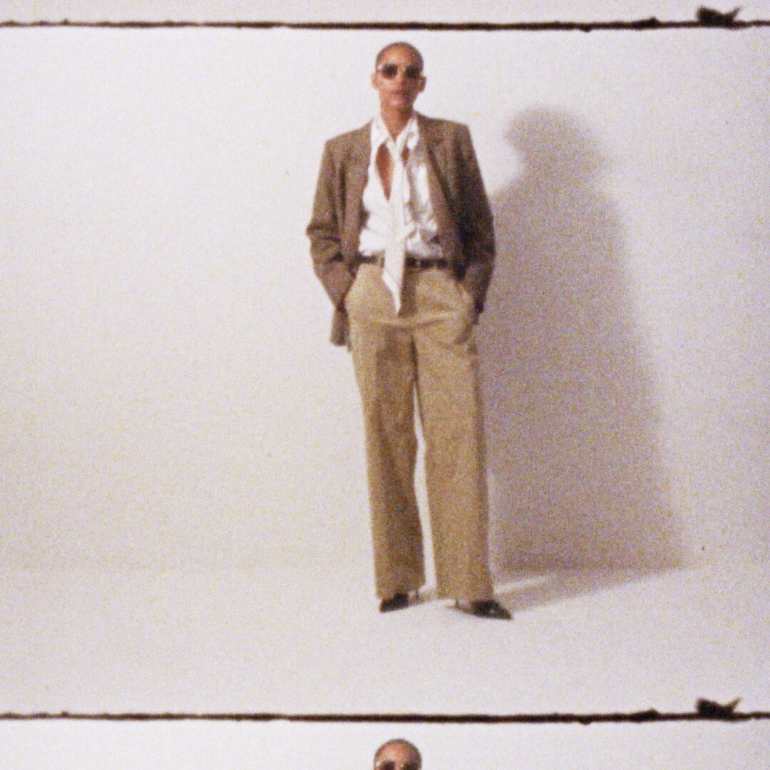 Wide-leg trouser in stretch corduroy