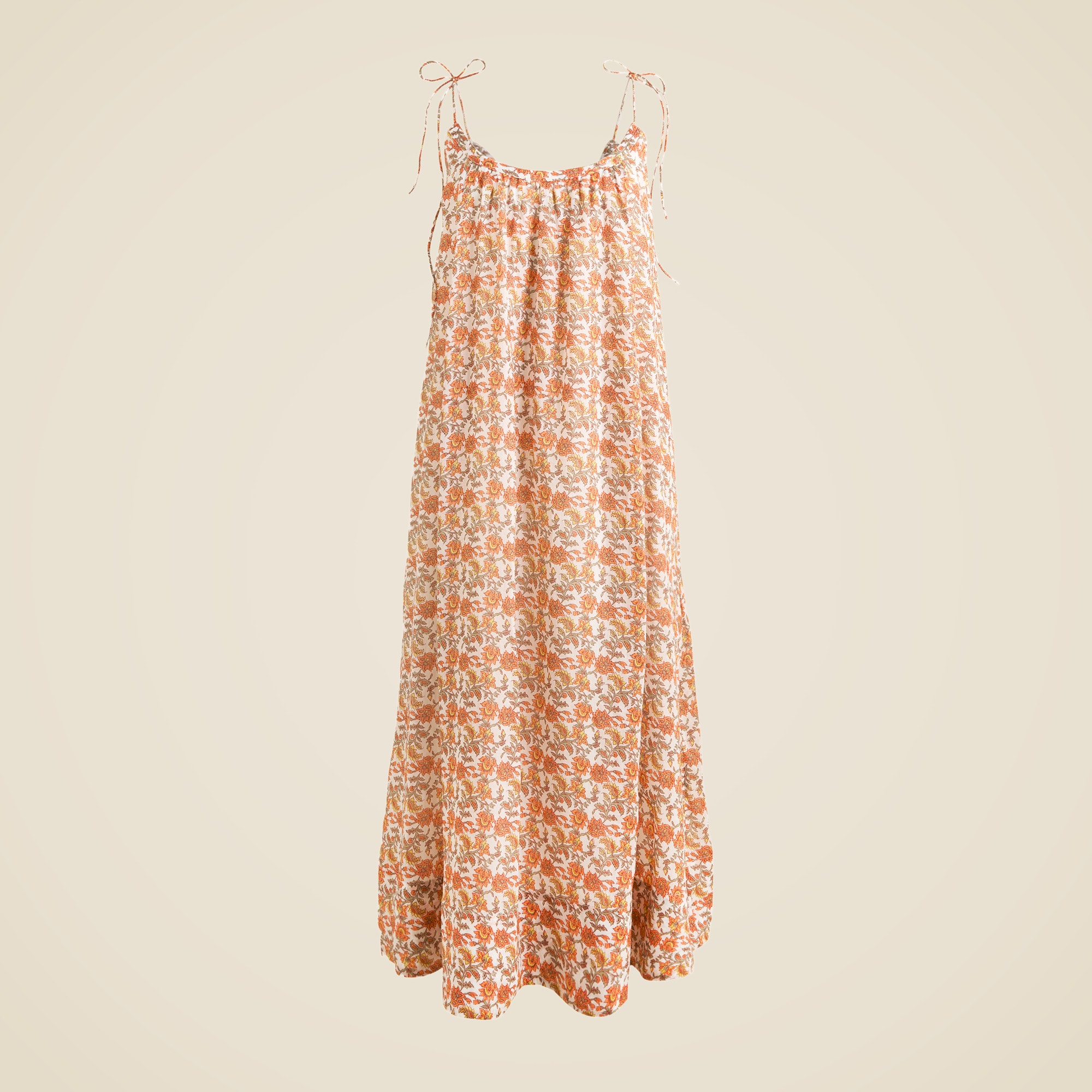  Floaty tie-shoulder dress in ramie
