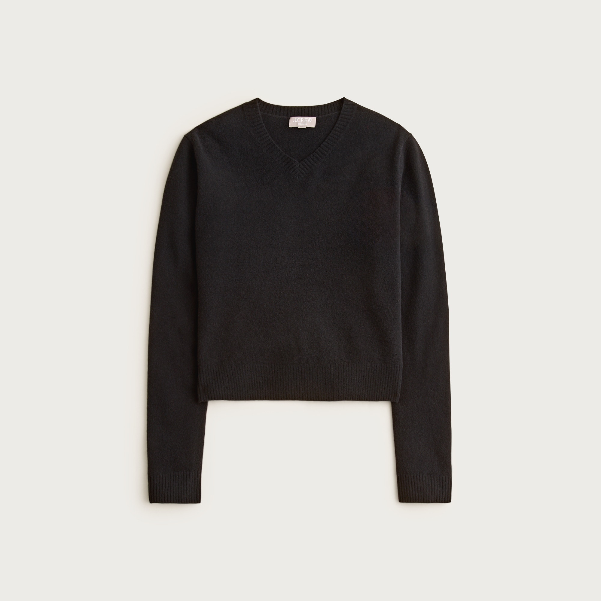 Cashmere high V-neck sweater - image 5