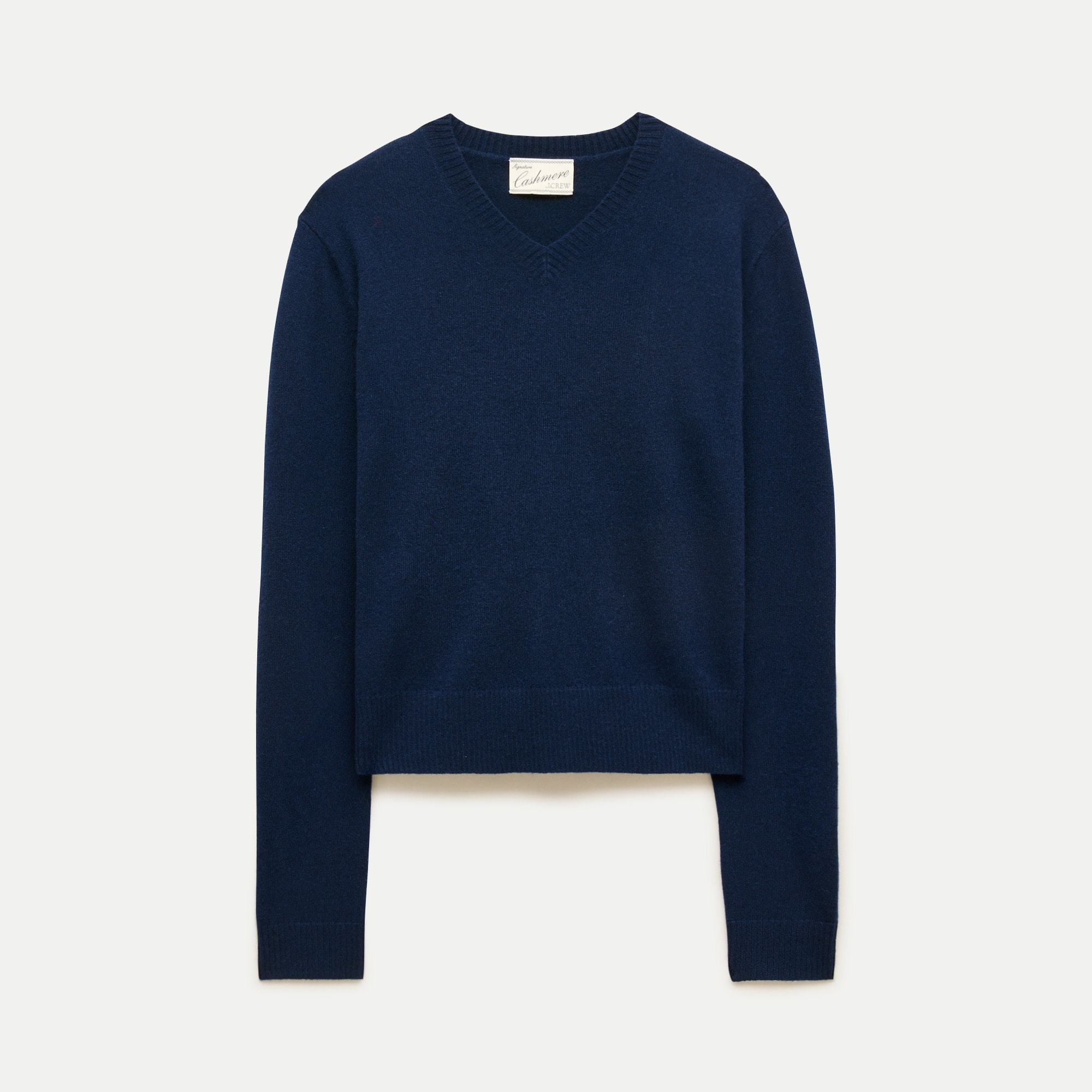 Cashmere high V-neck sweater