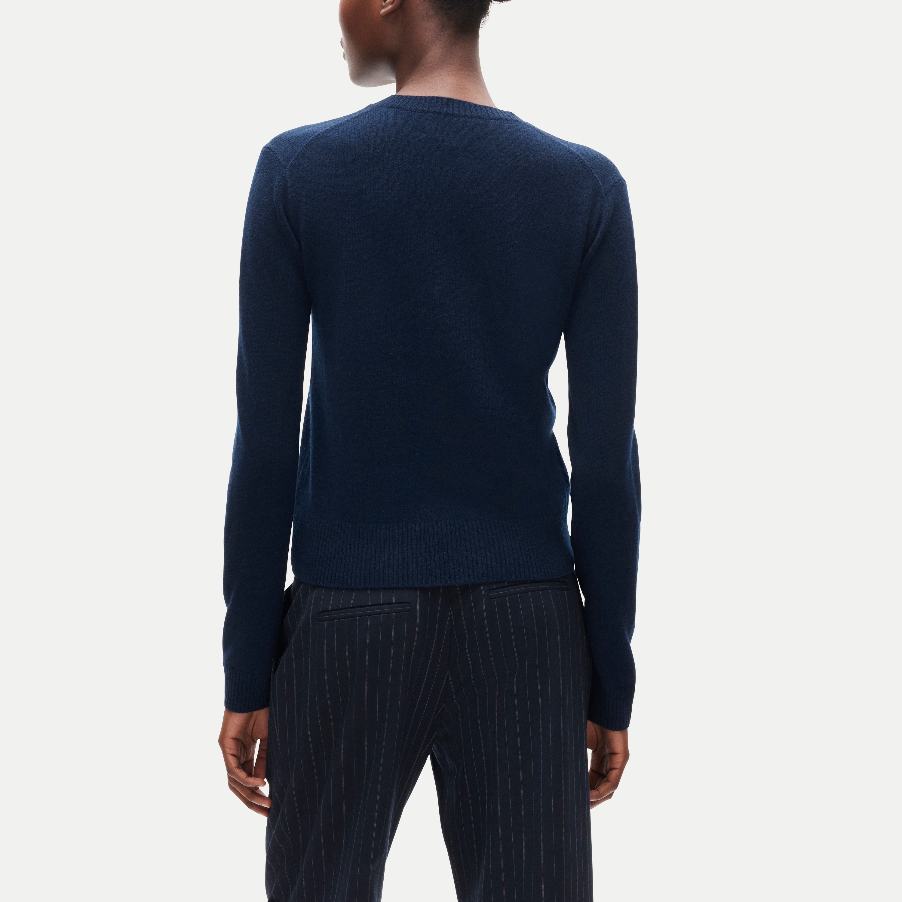 Cashmere high V-neck sweater
