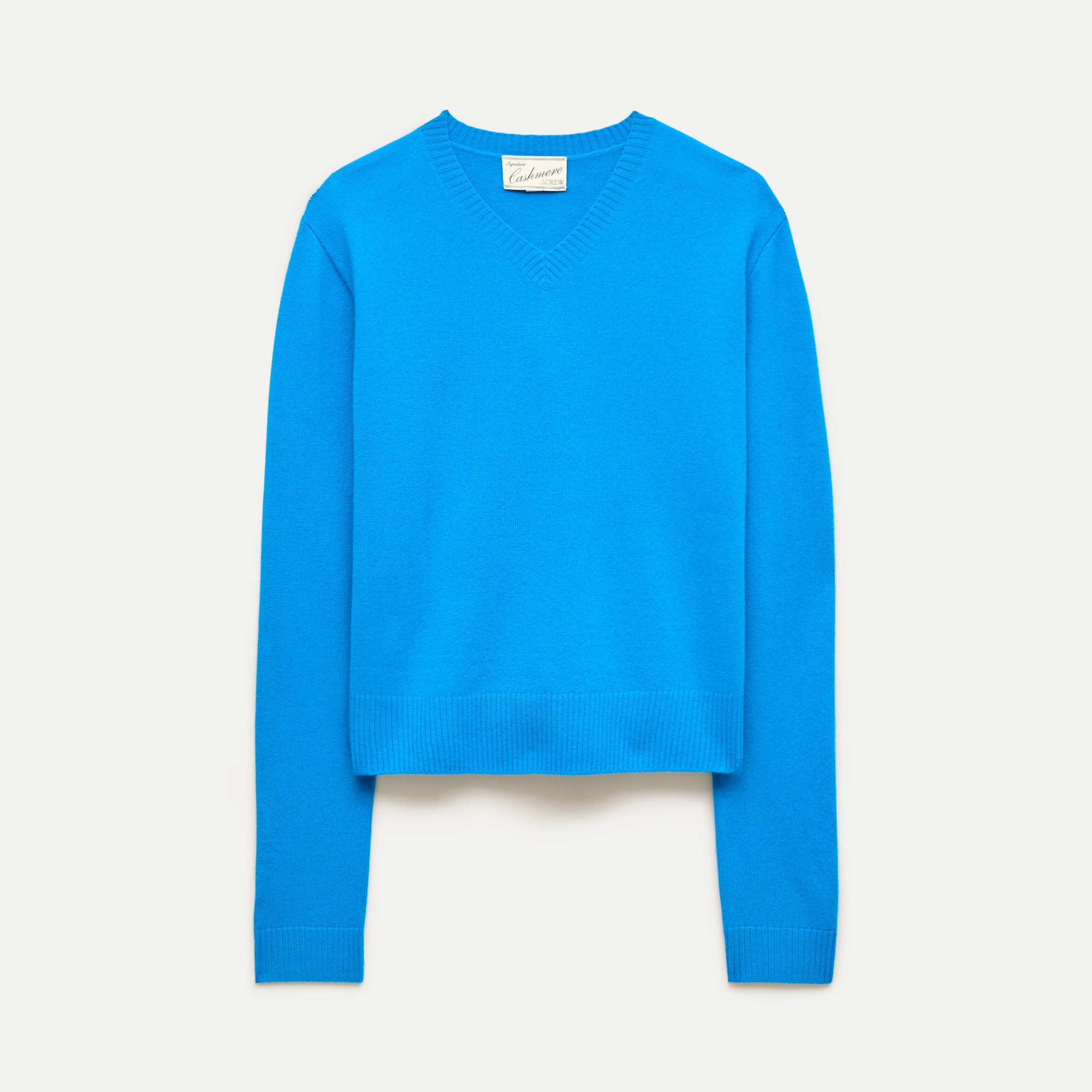 Cashmere high V-neck sweater - thumbnail 9
