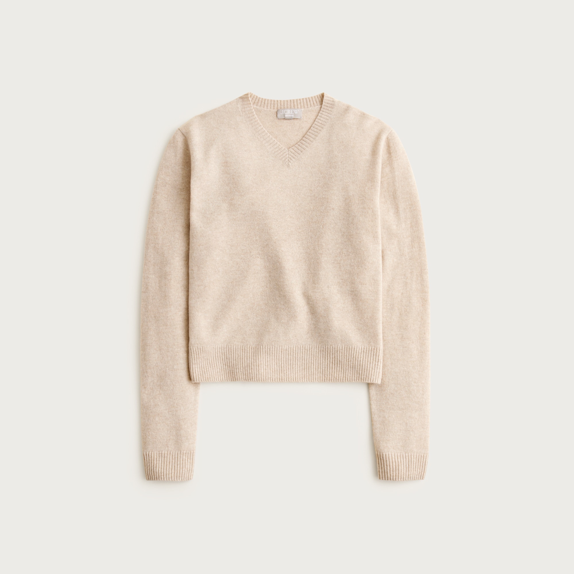 Cashmere high V-neck sweater