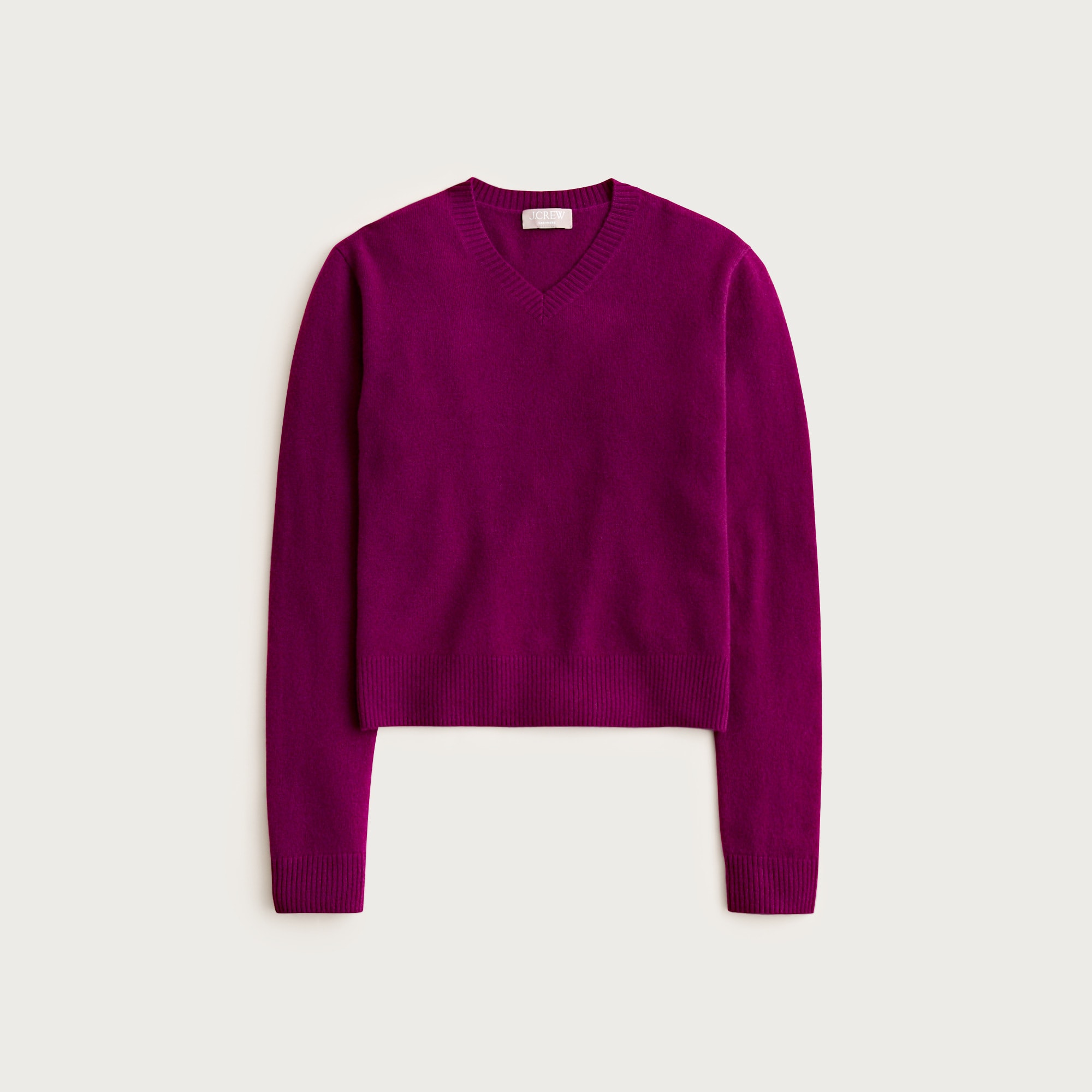 womens Cashmere high V-neck sweater