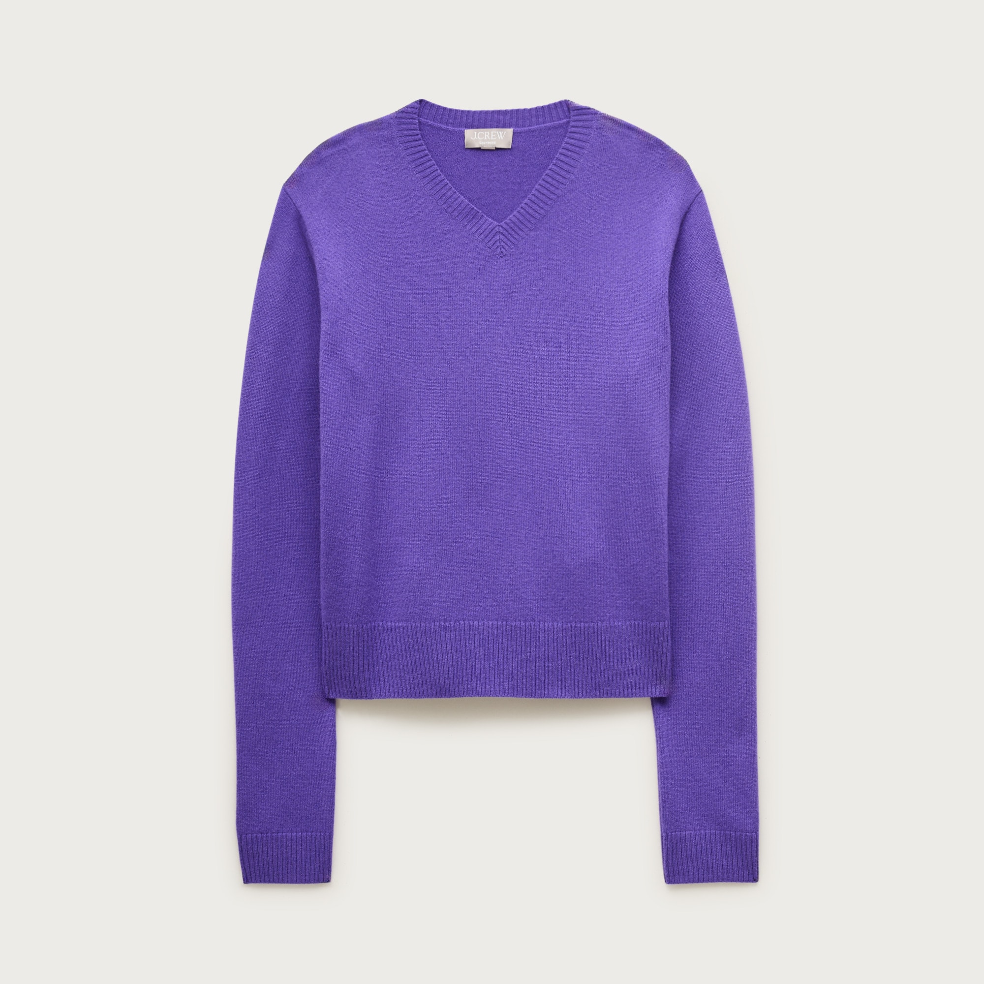 Cashmere high V-neck sweater