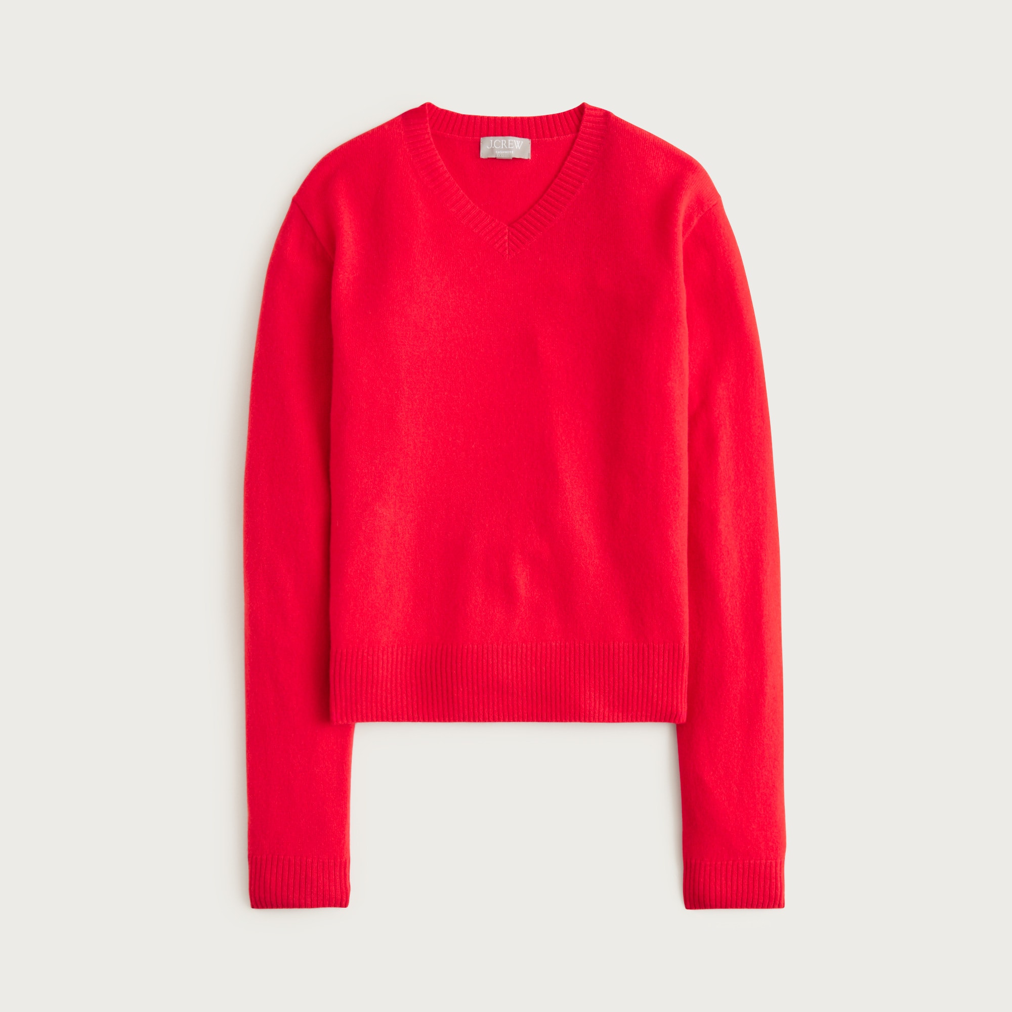 Cashmere high V-neck sweater