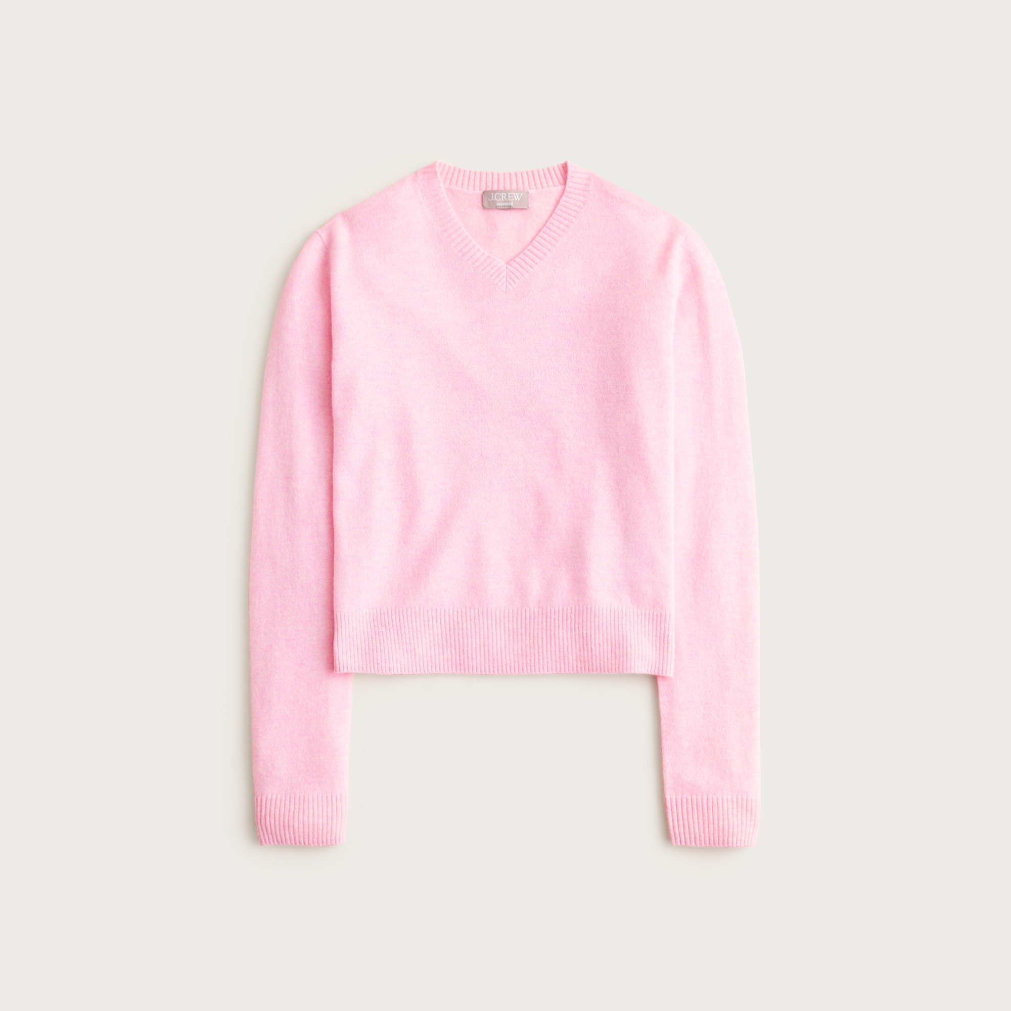 Cashmere high V-neck sweater