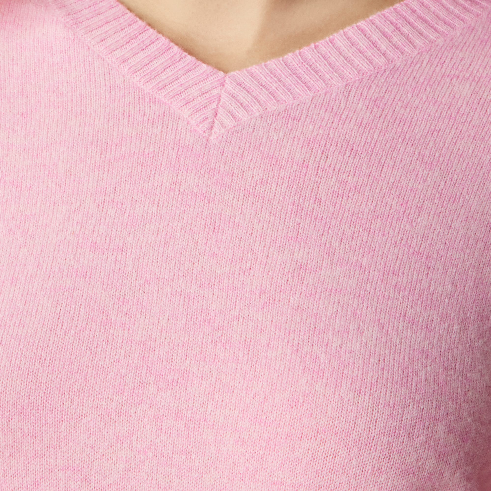 Cashmere high V-neck sweater