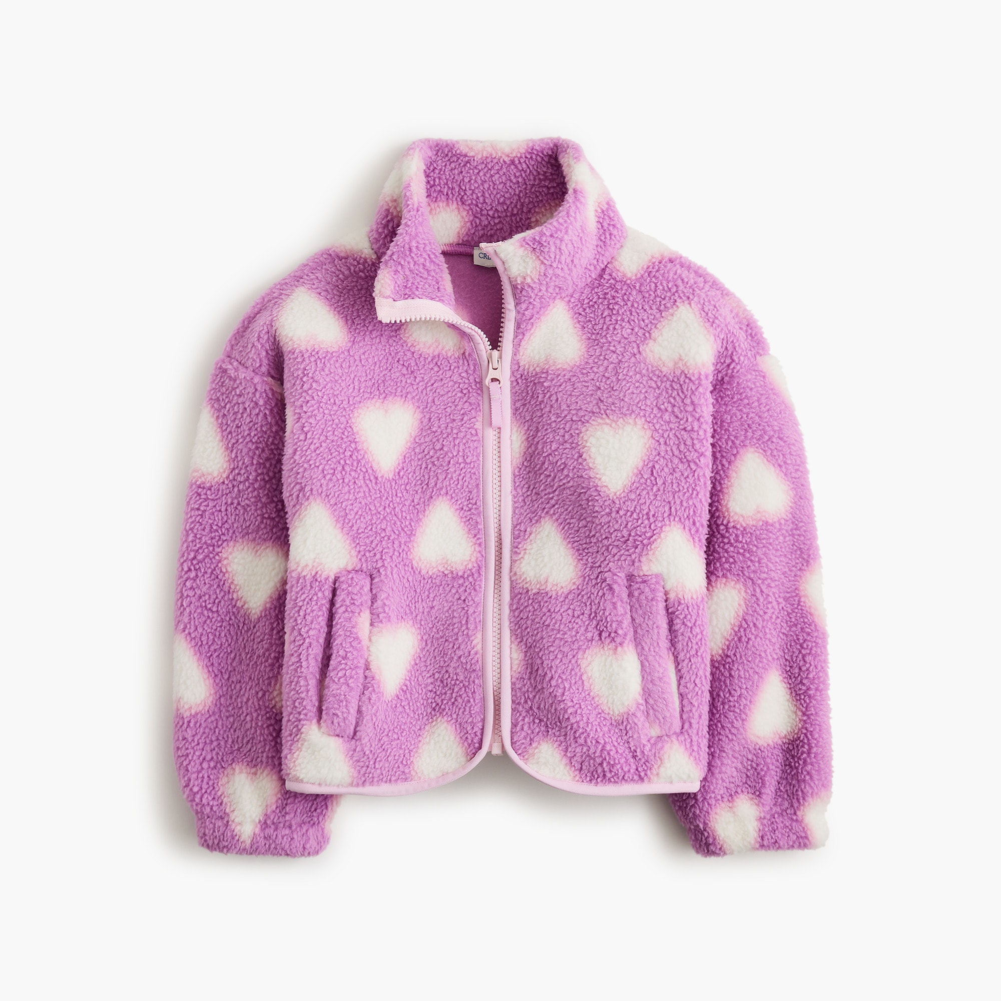  Girls' heart sherpa full-zip