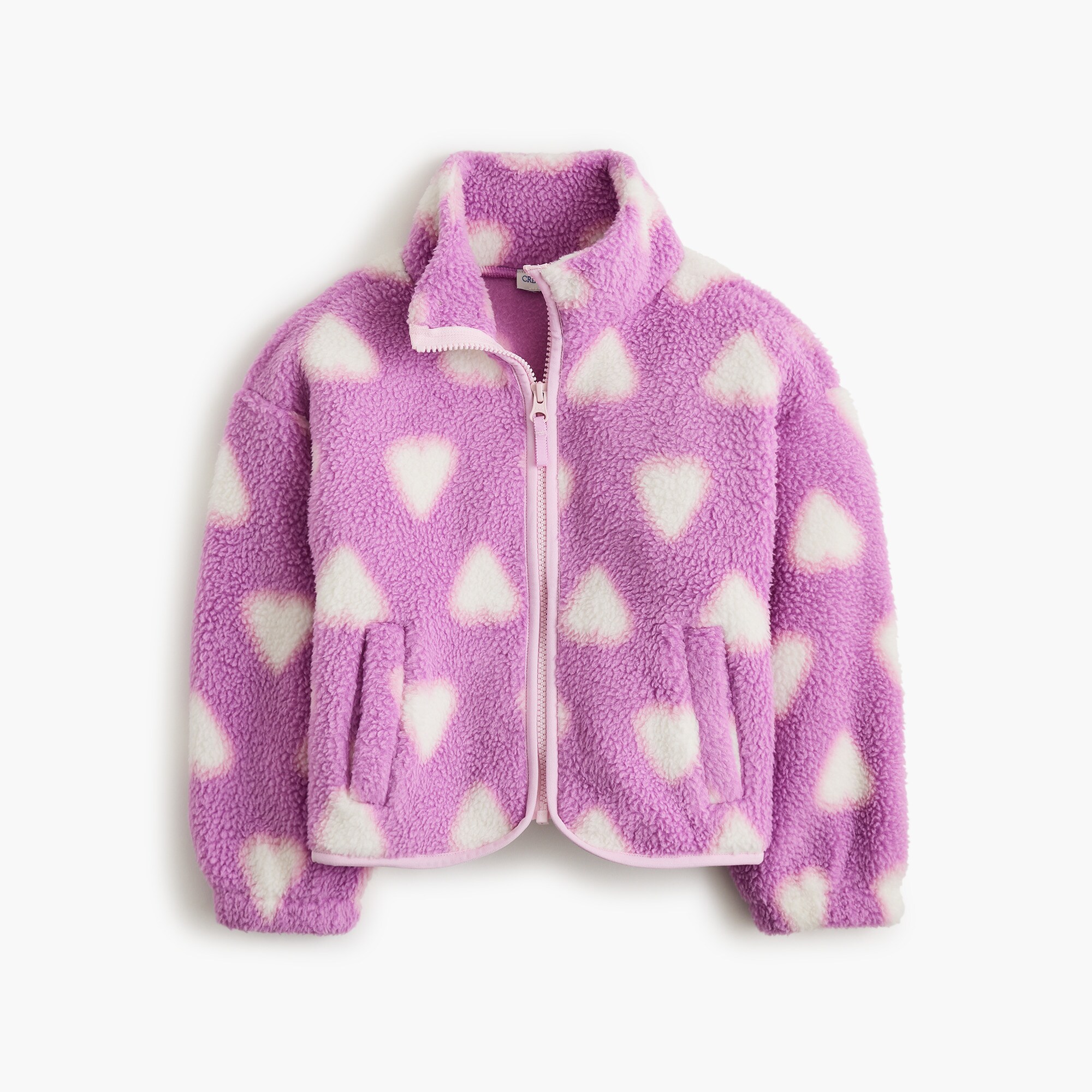 girls' heart sherpa full-zip for girls