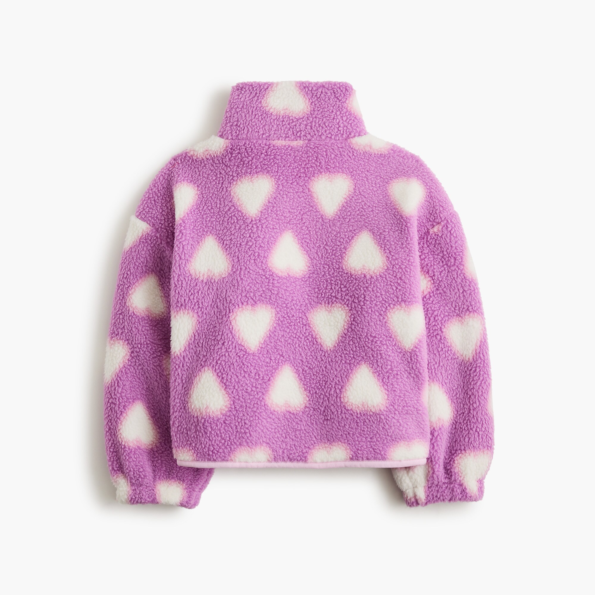 Girls' heart sherpa full-zip