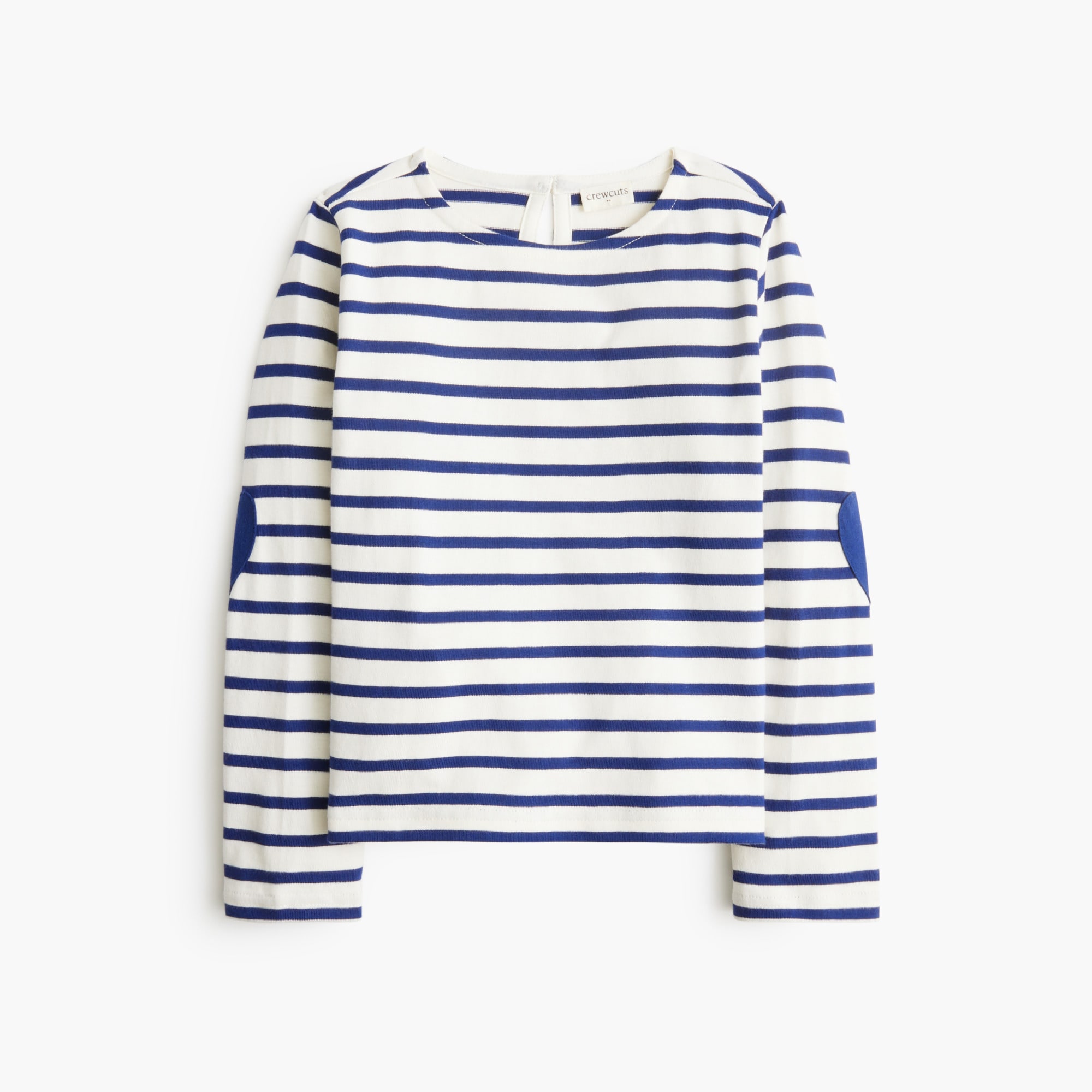 girls Girls' striped heart-elbow tee