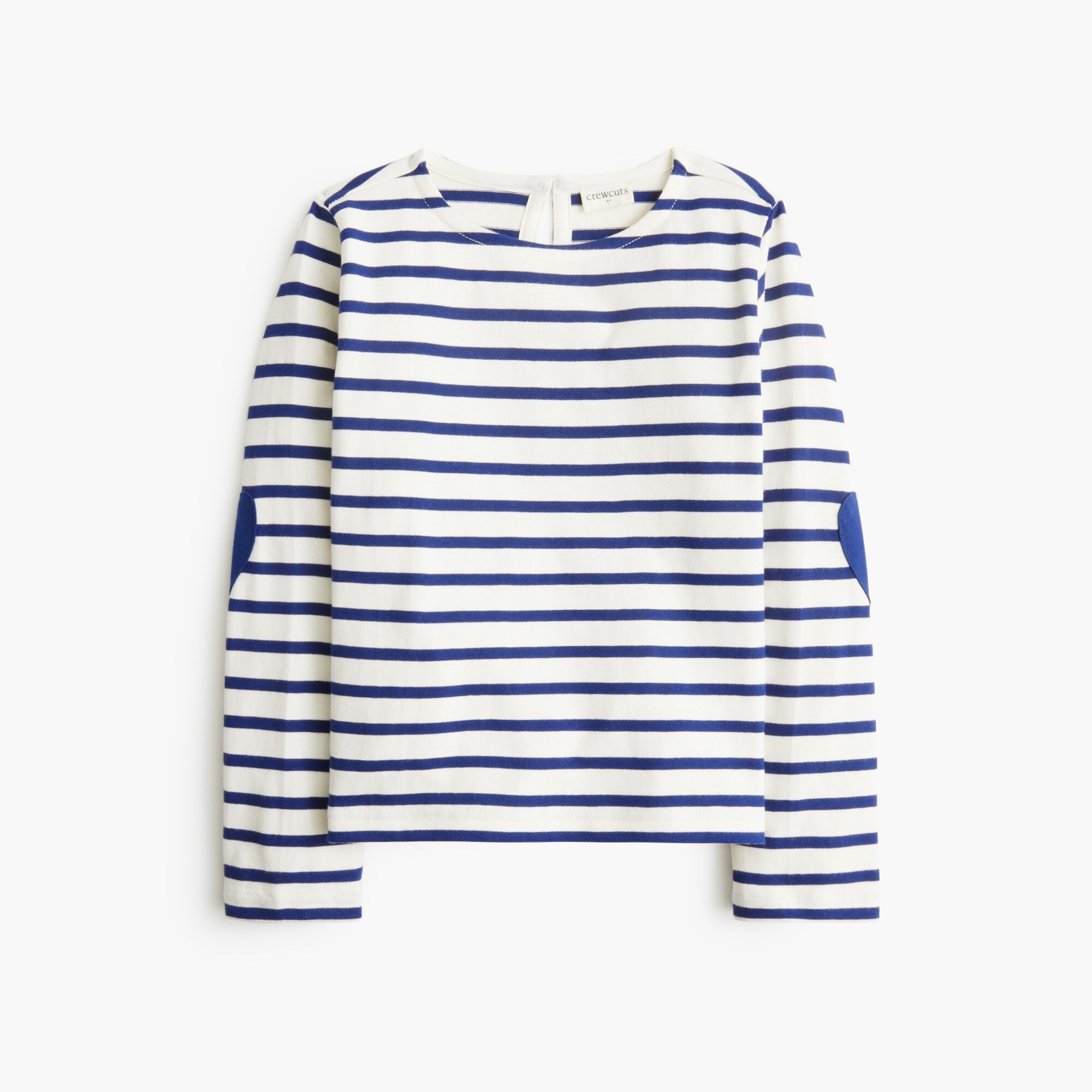  Girls' striped heart-elbow tee