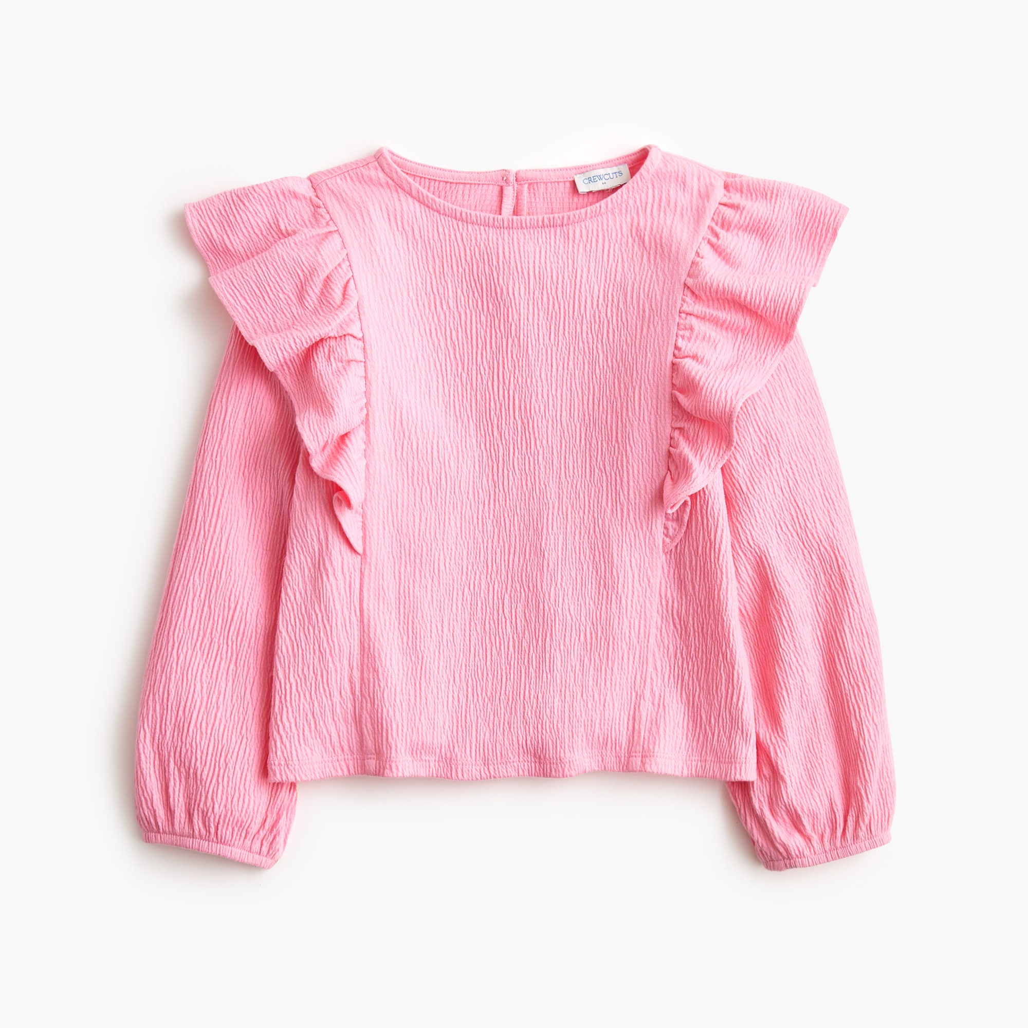 girls Girls' textured long-sleeve flutter tee