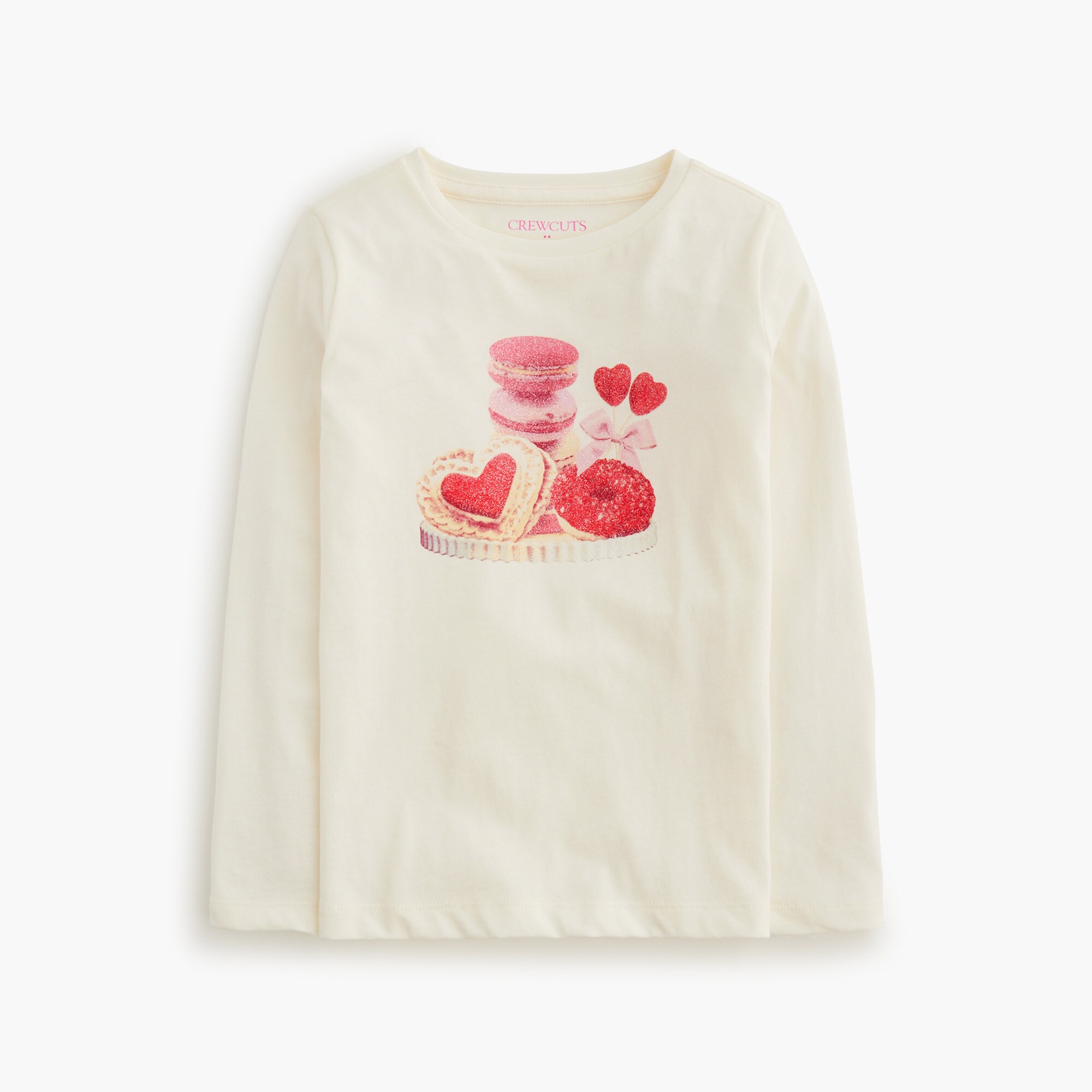  Girls' glitter treats graphic tee