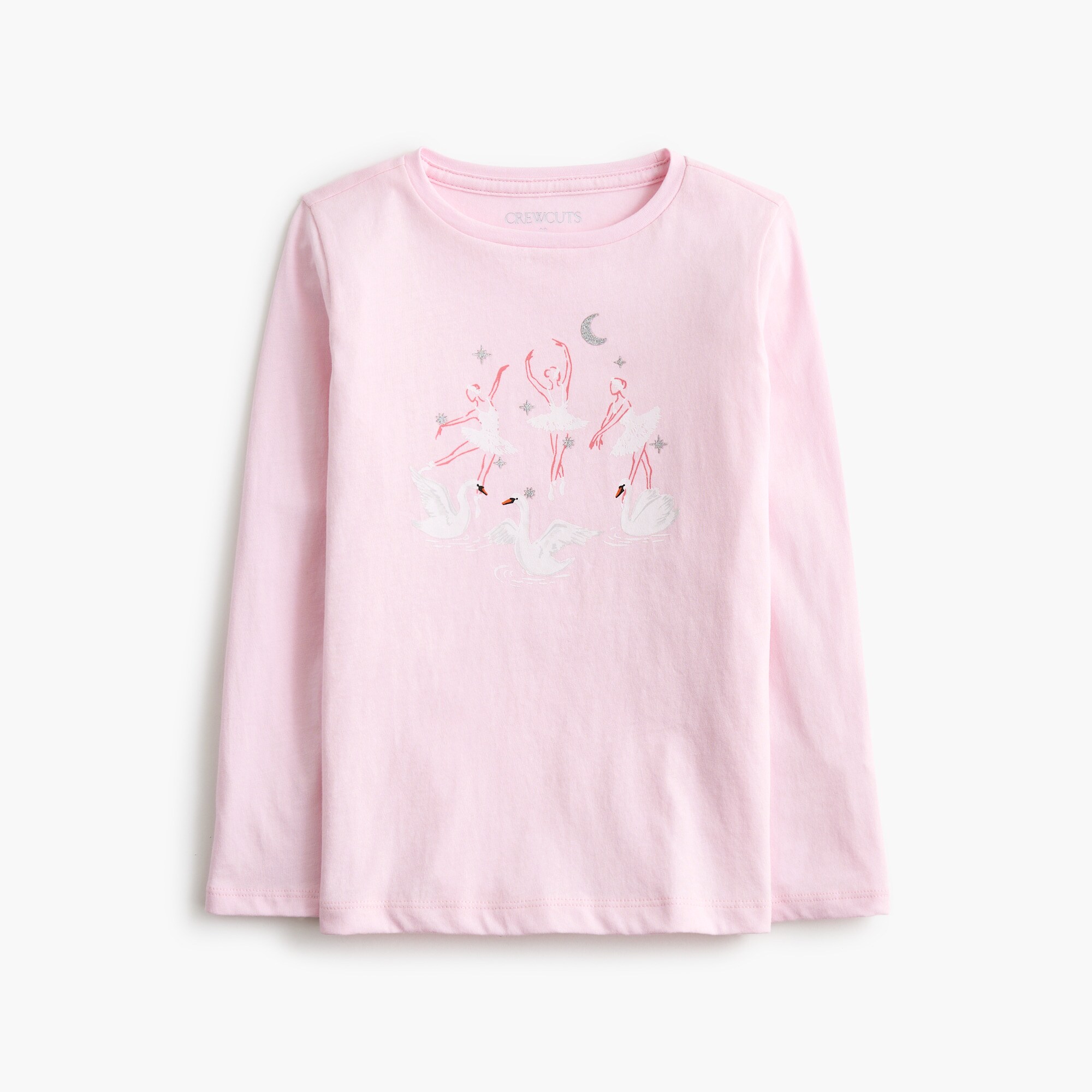 girls' glitter swan lake graphic tee for girls