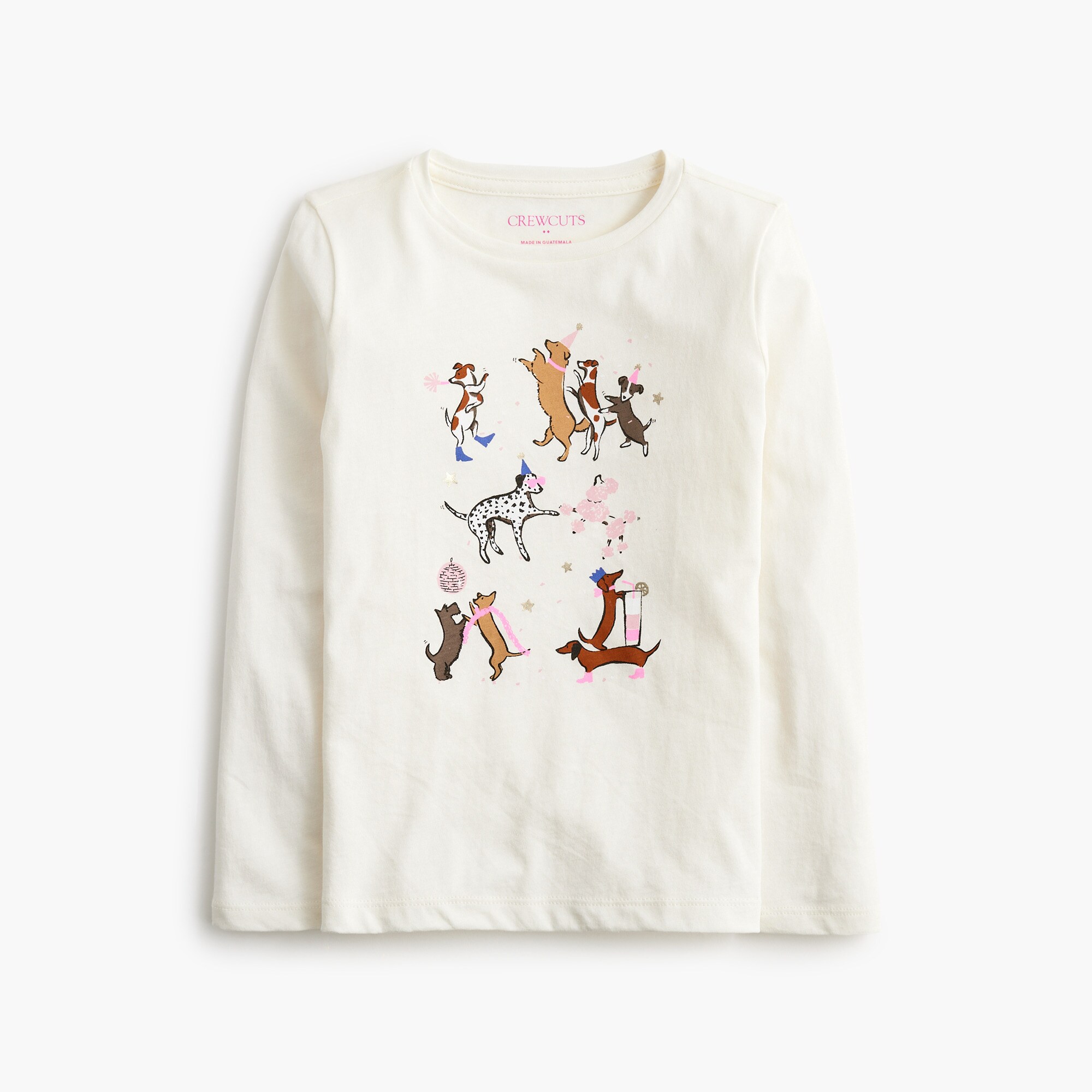  Girls' party dogs graphic tee