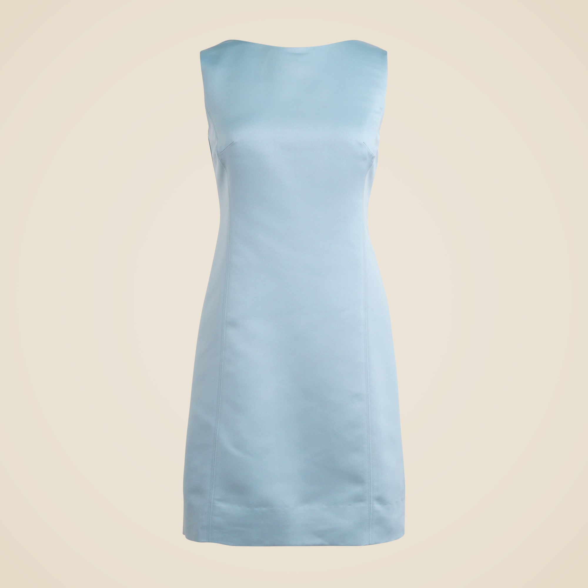 Collection scoopback mini dress in satin