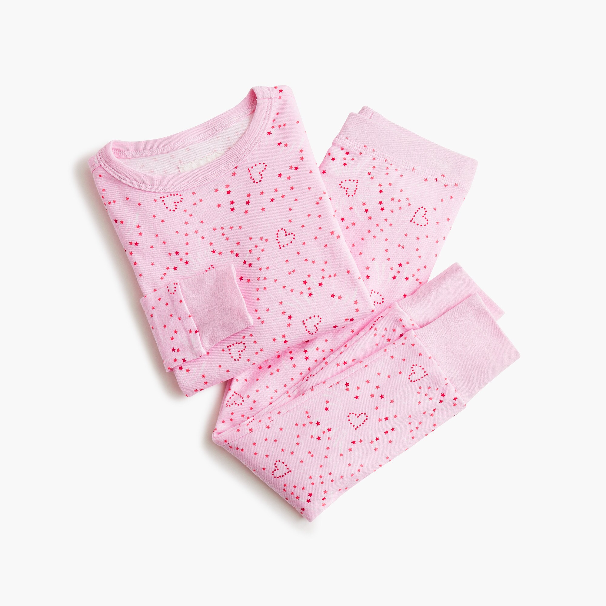 Girls' starry hearts pajama set