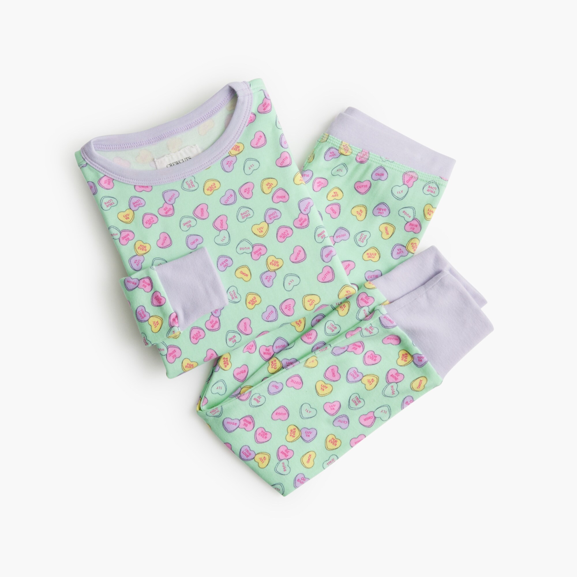 girls' candy hearts pajama set for girls