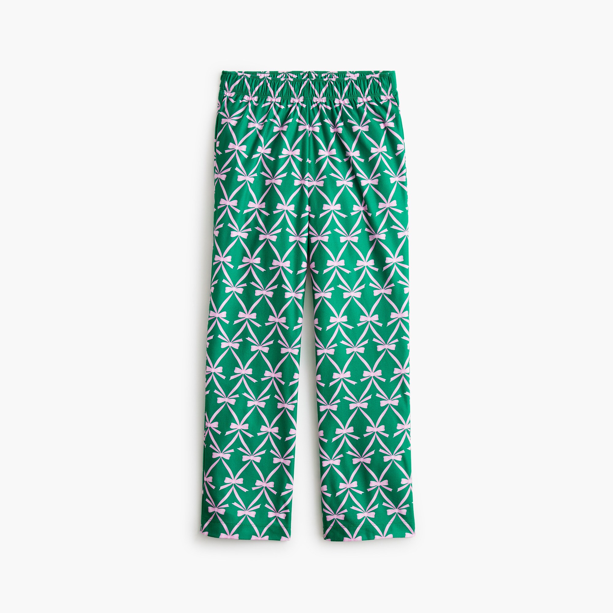  Girls' bow flannel pajama pant