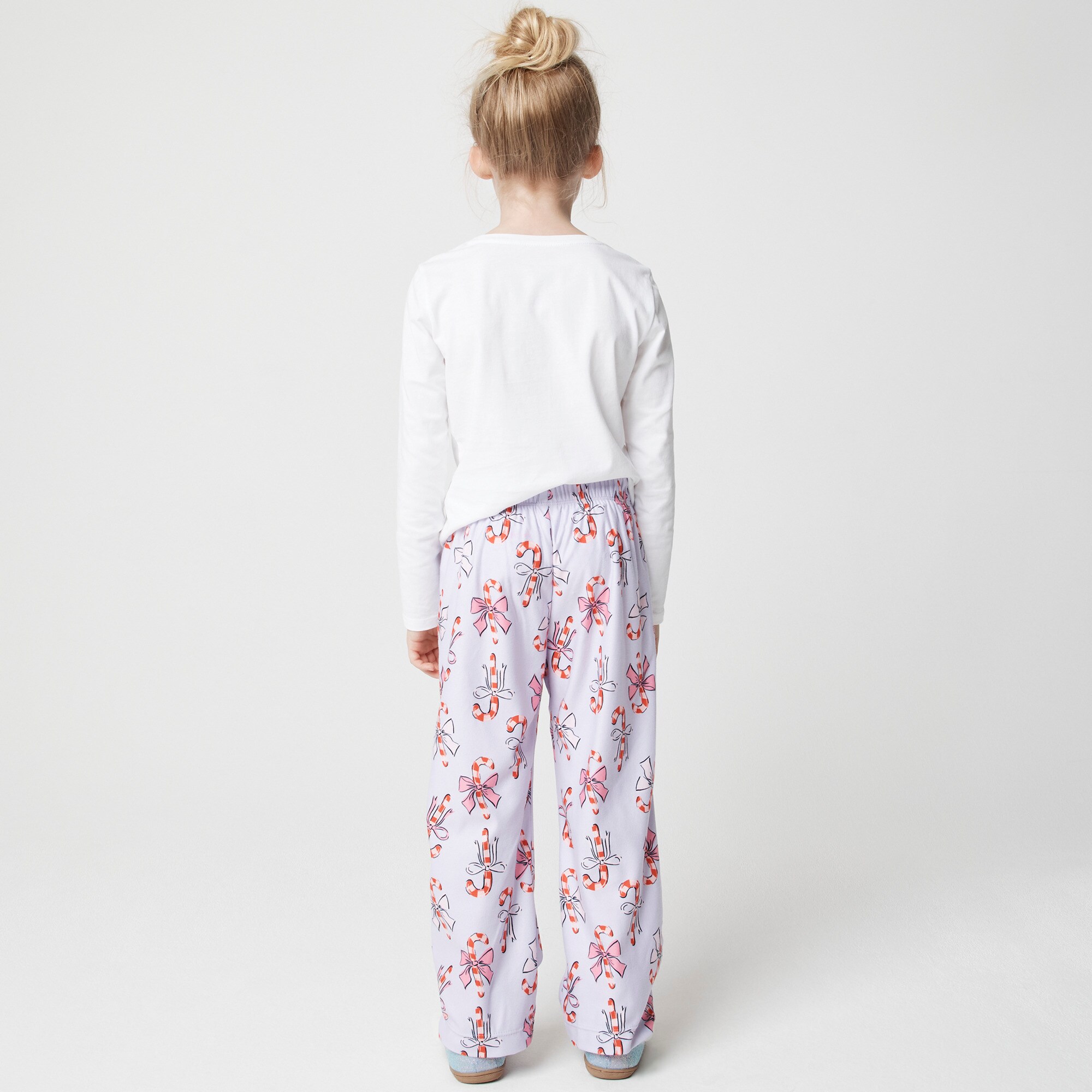 Girls' candy cane flannel pajama pant