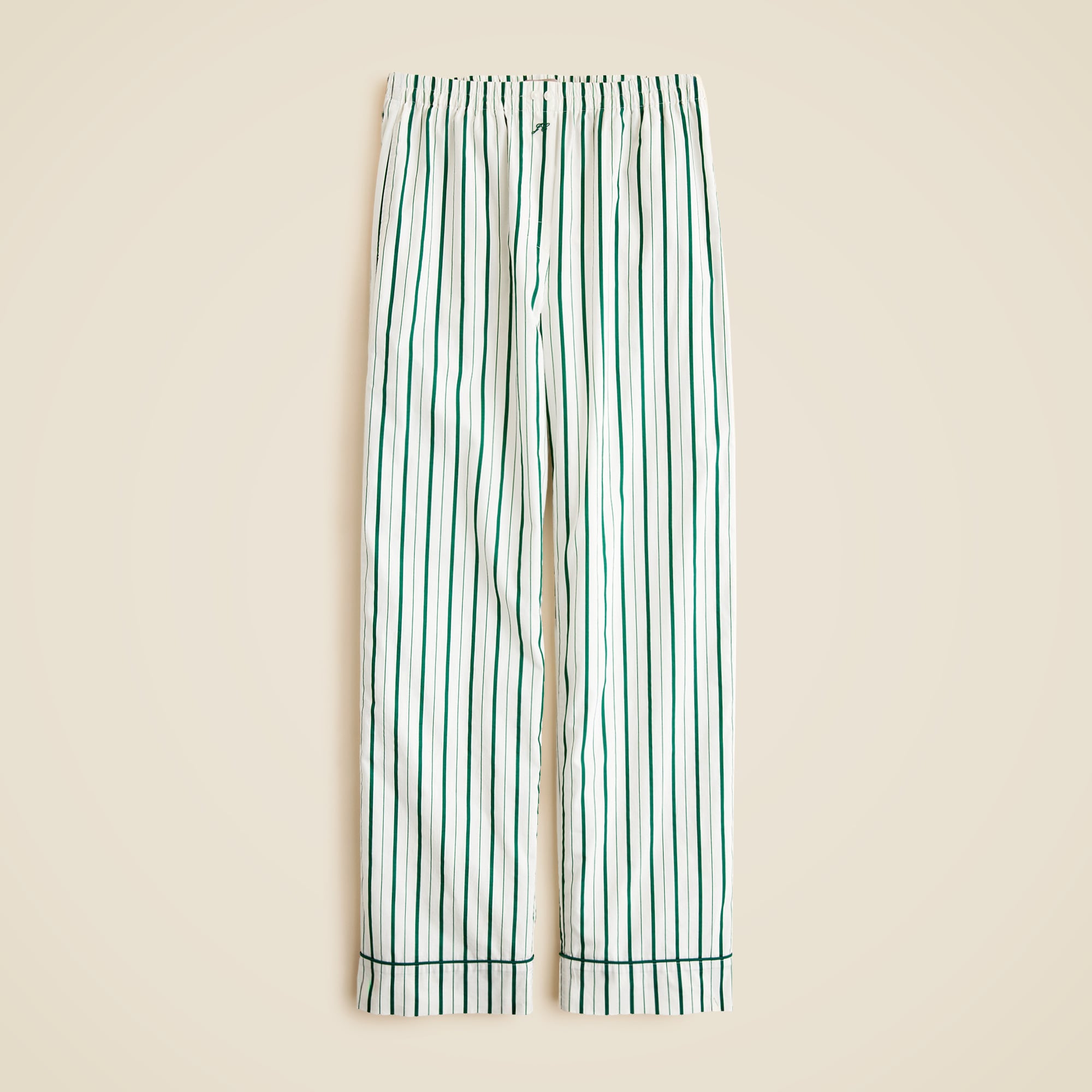  Cotton poplin pajama pant in peppermint stripe