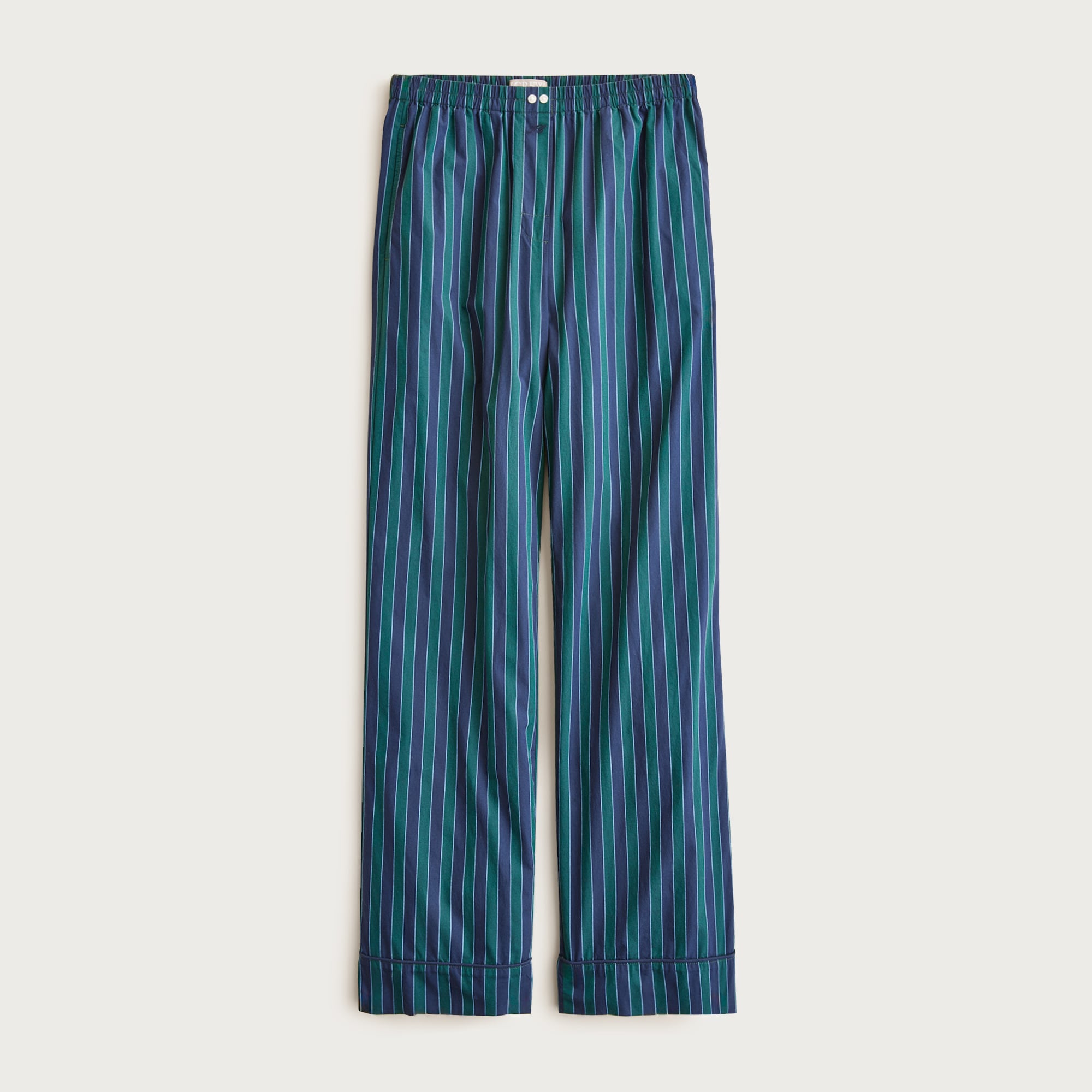 Cotton poplin pajama pant in peppermint stripe