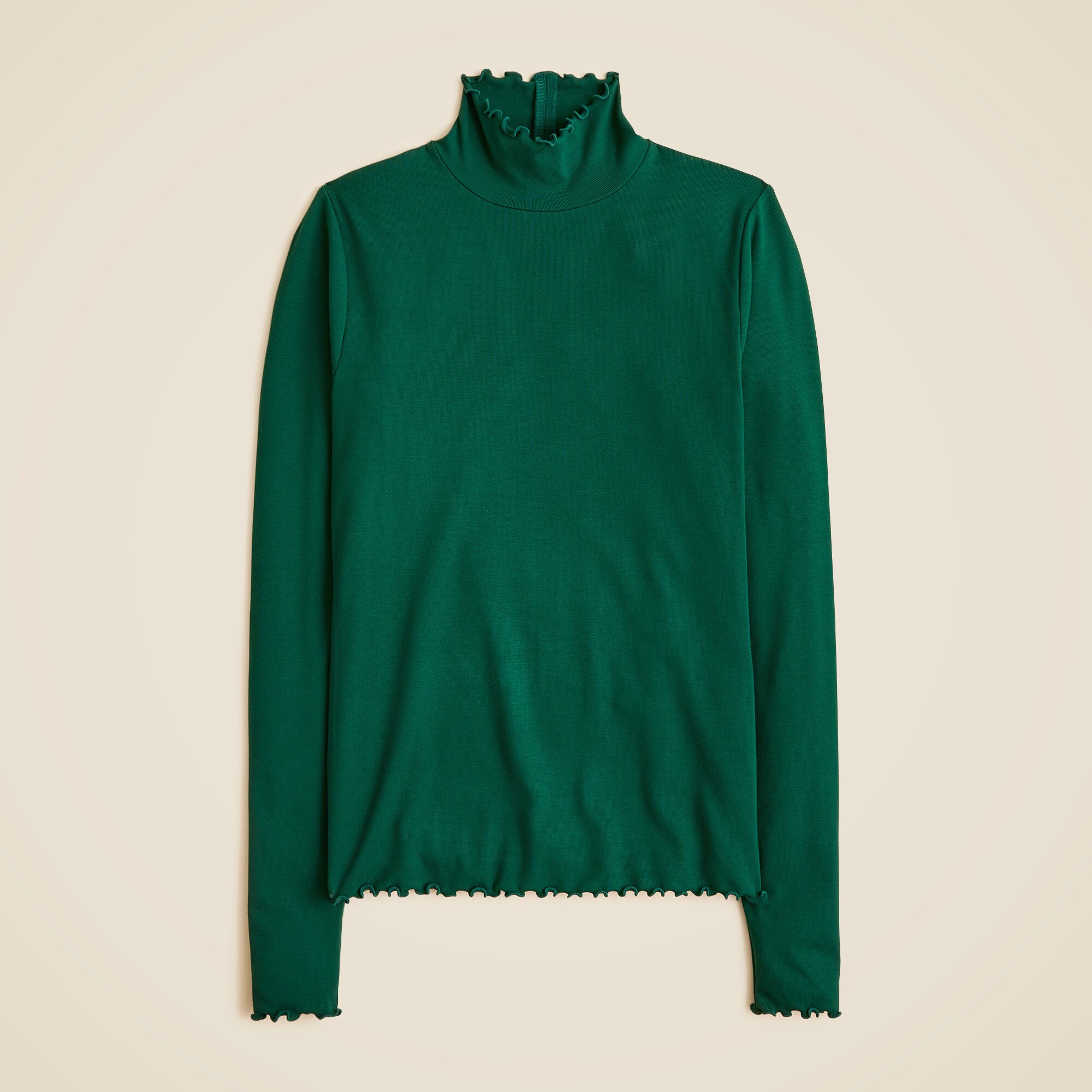 Refined Rib Lettuce-trim Turtleneck For Women | J.Crew