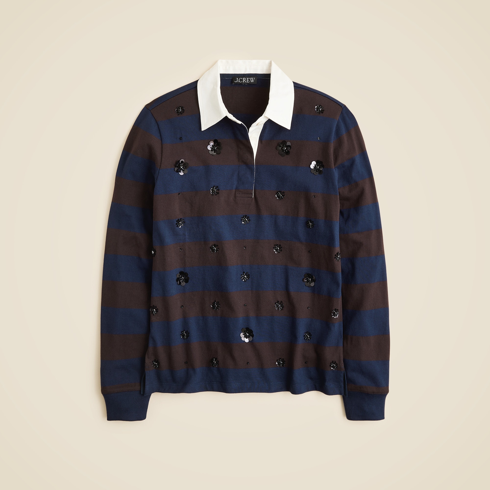 New premium-weight classic rugby shirt with embellishments