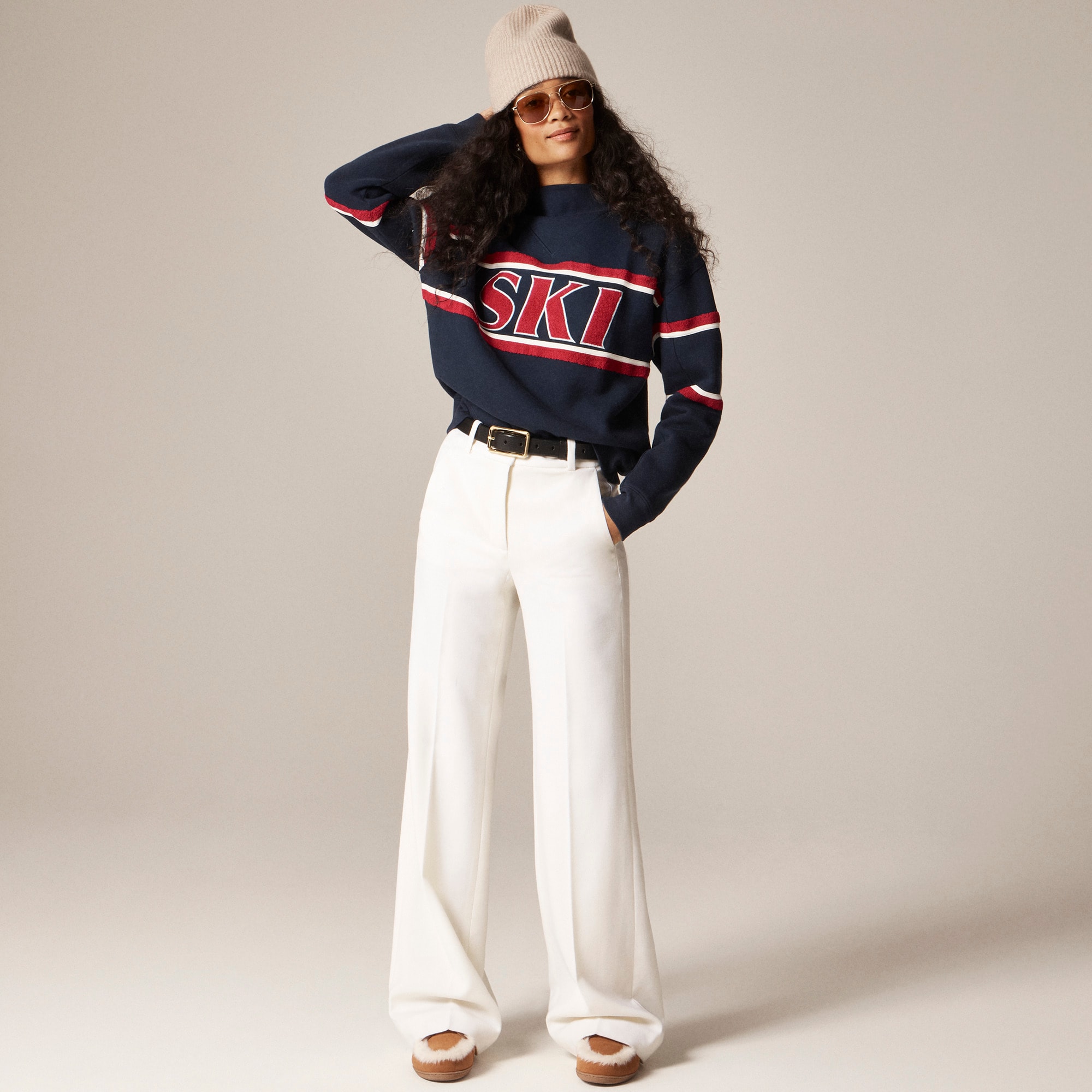 Heritage fleece "Ski" graphic sweatshirt