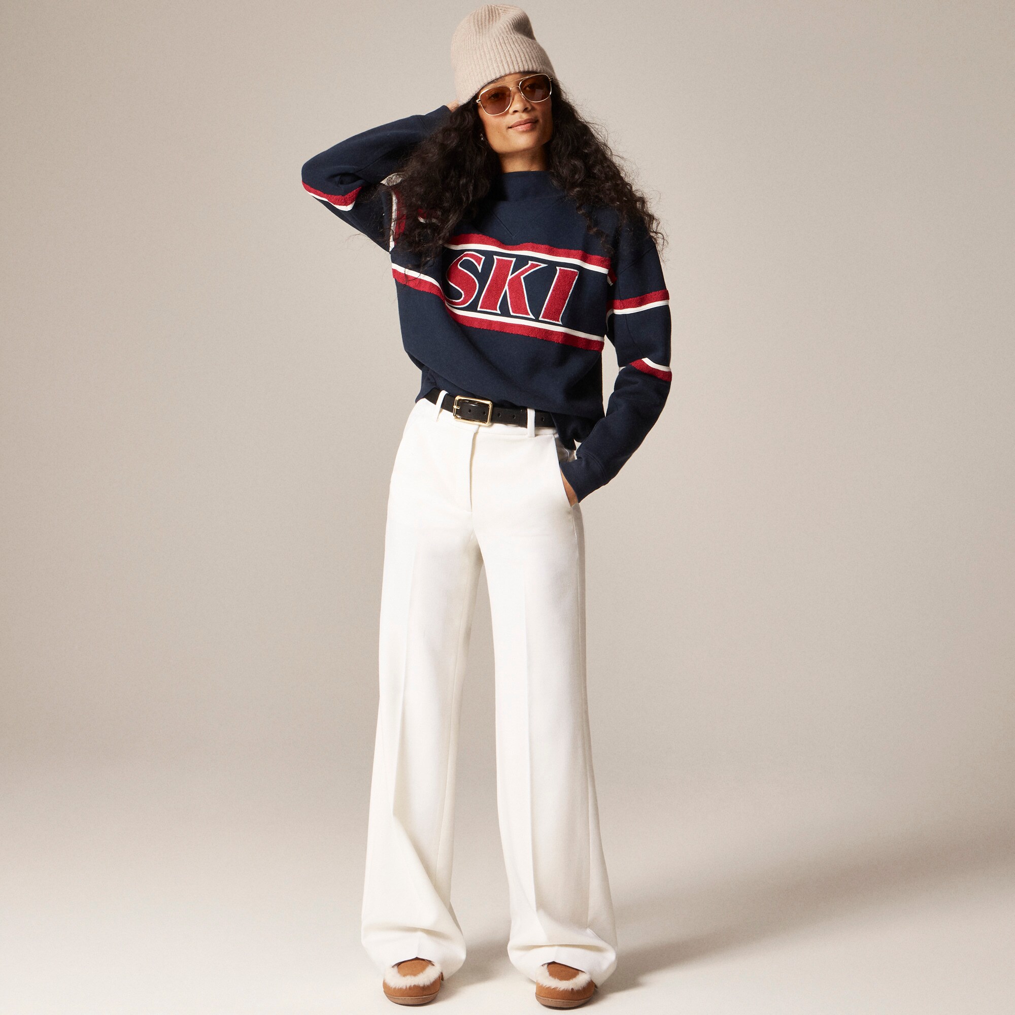 Heritage fleece "Ski" graphic sweatshirt