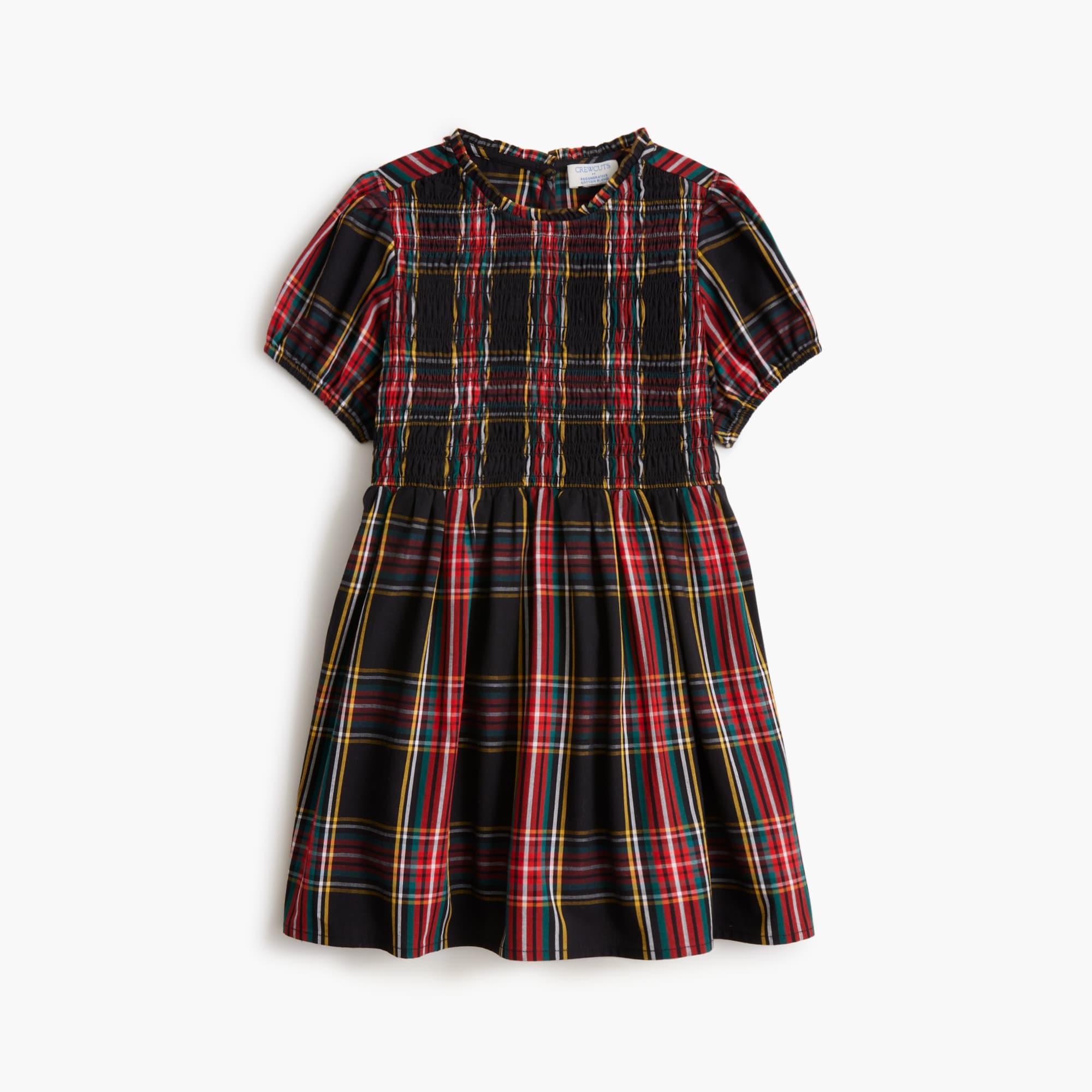 girls Girls' tartan smocked dress