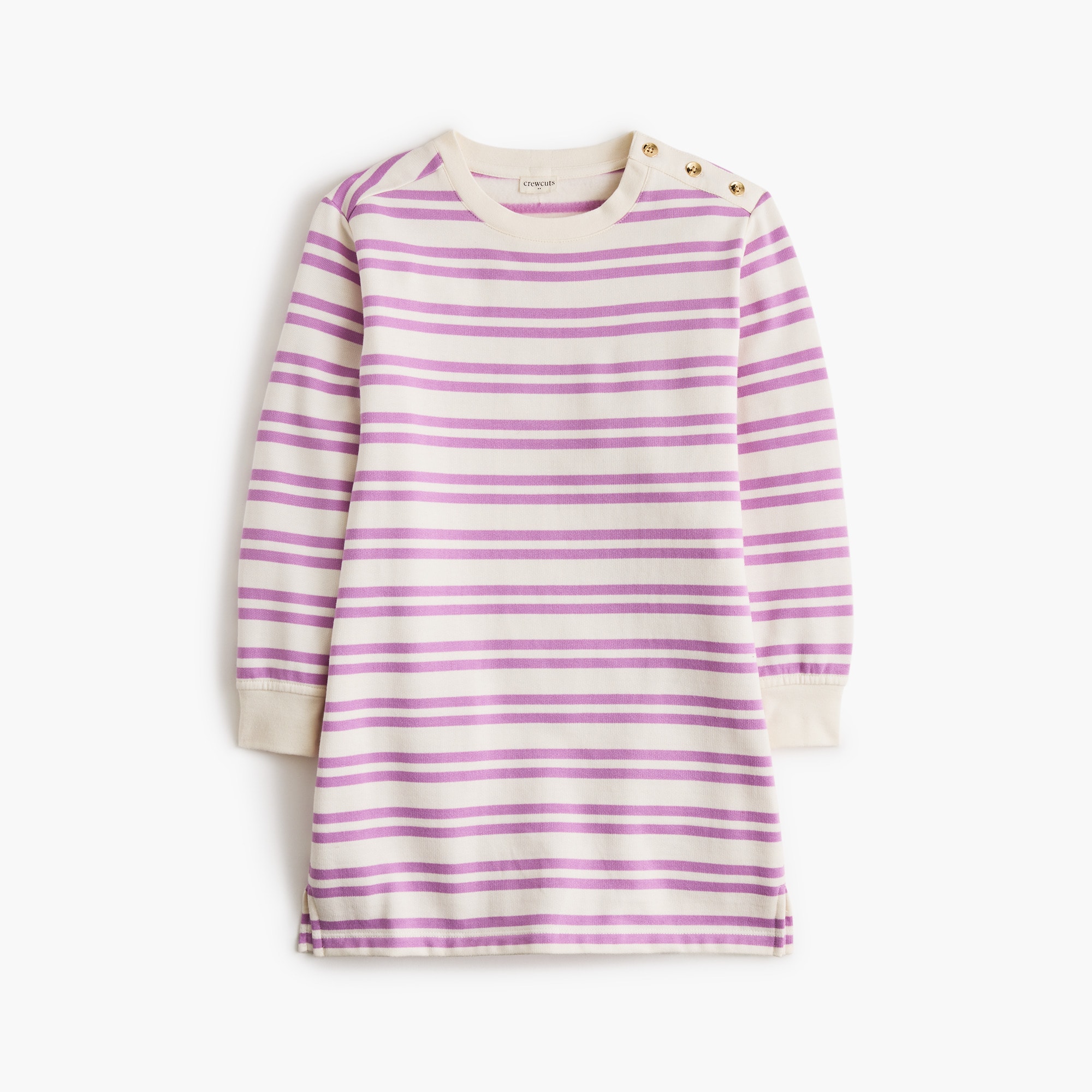 girls' striped sweatshirt-dress for girls