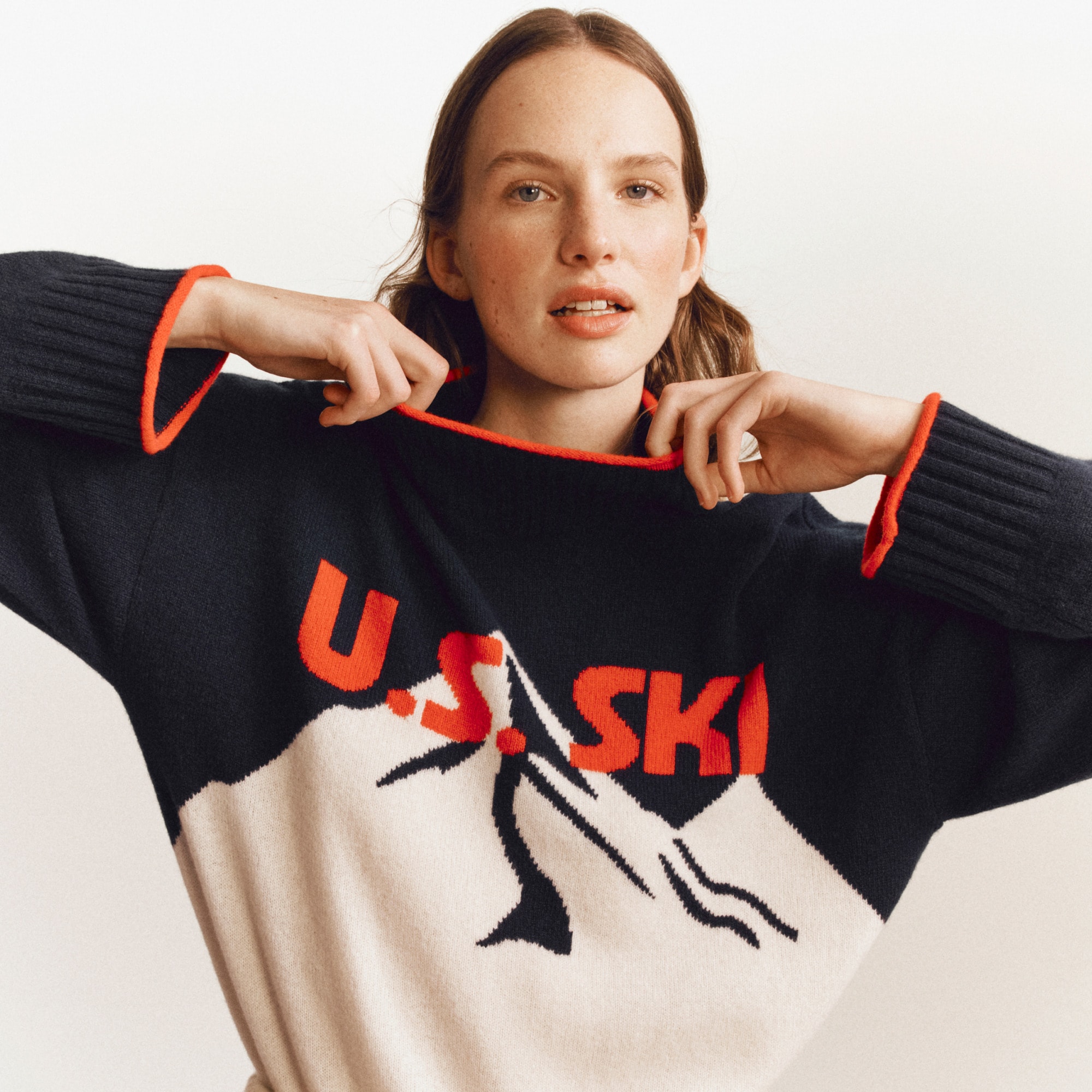  U.S. Ski &amp; Snowboard by J.Crew graphic Rollneck&trade; sweater in vintage wool