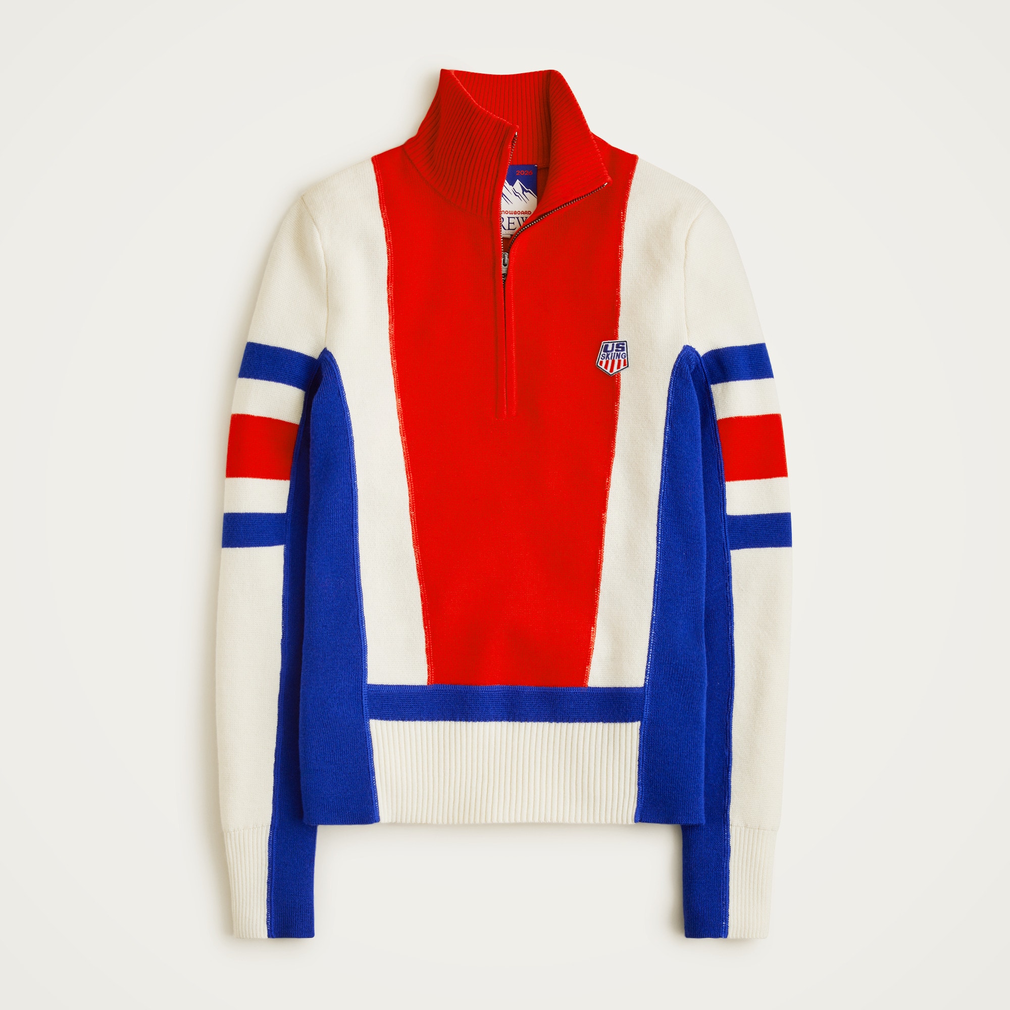 U.S. Ski & Snowboard by J.Crew graphic quarter-zip sweater in vintage wool