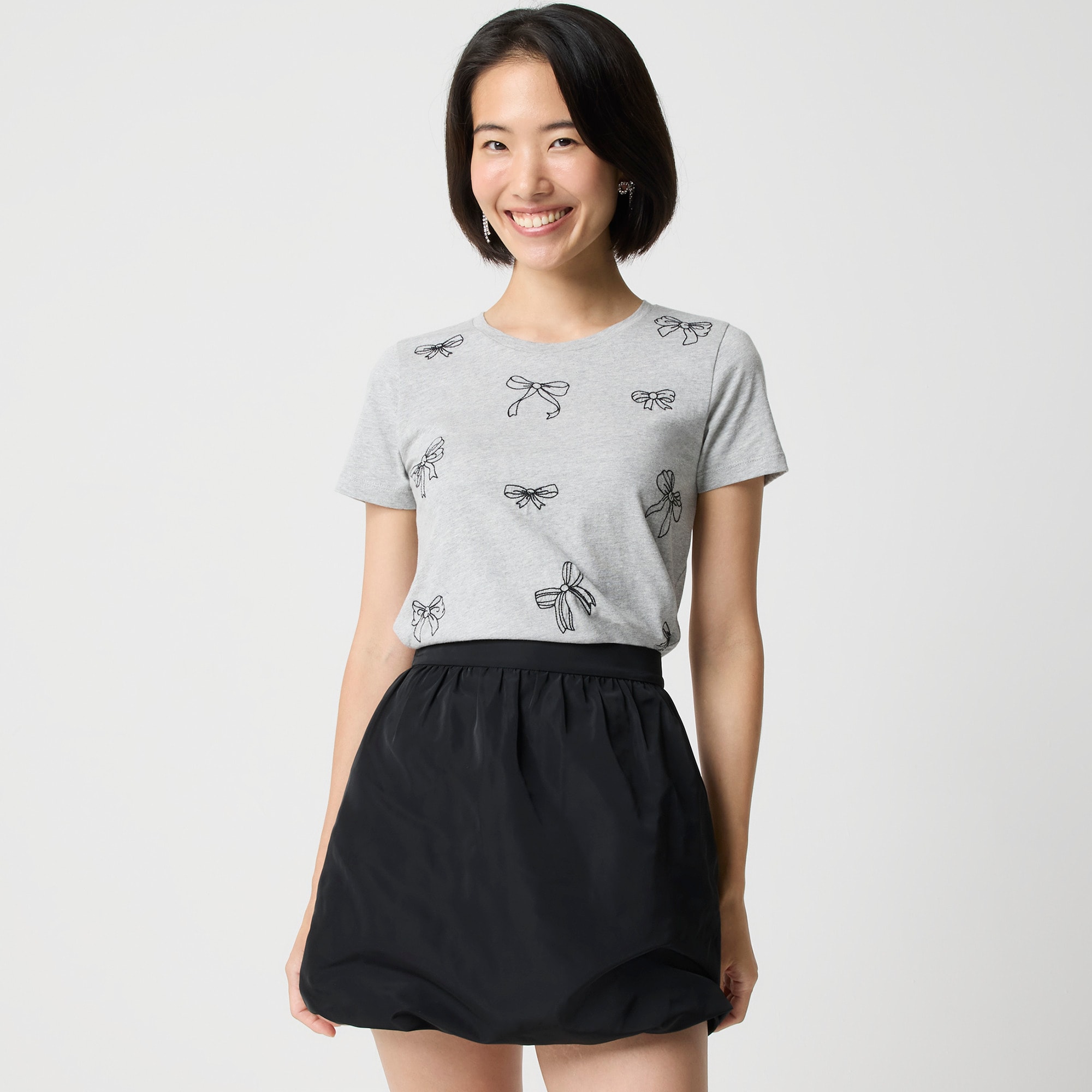 Bubble-hem mini skirt