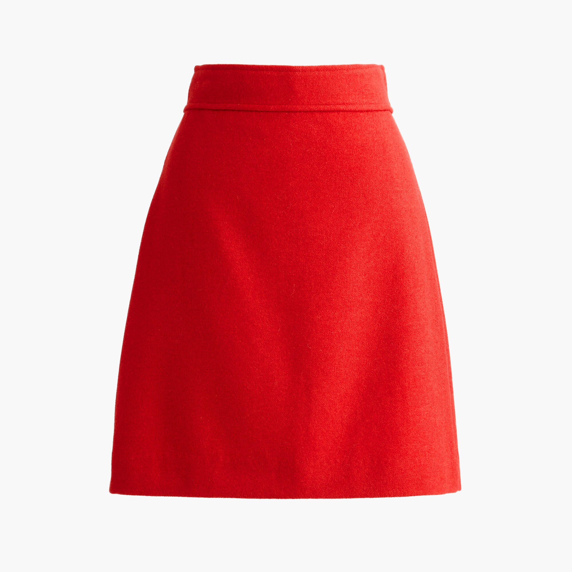 Wool-blend A-line mini skirt